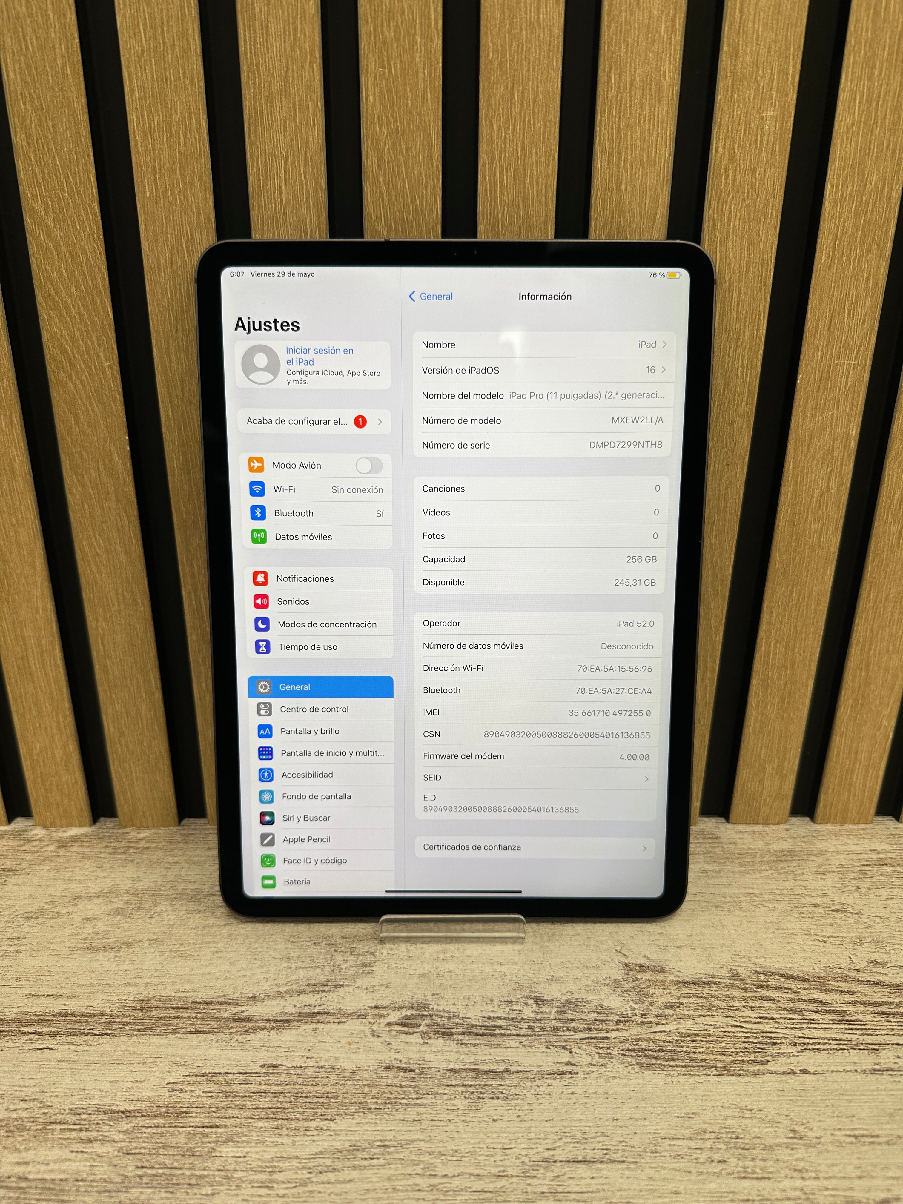 IPAD PRO 11" (2ND GEN) 2020 256GB SIM