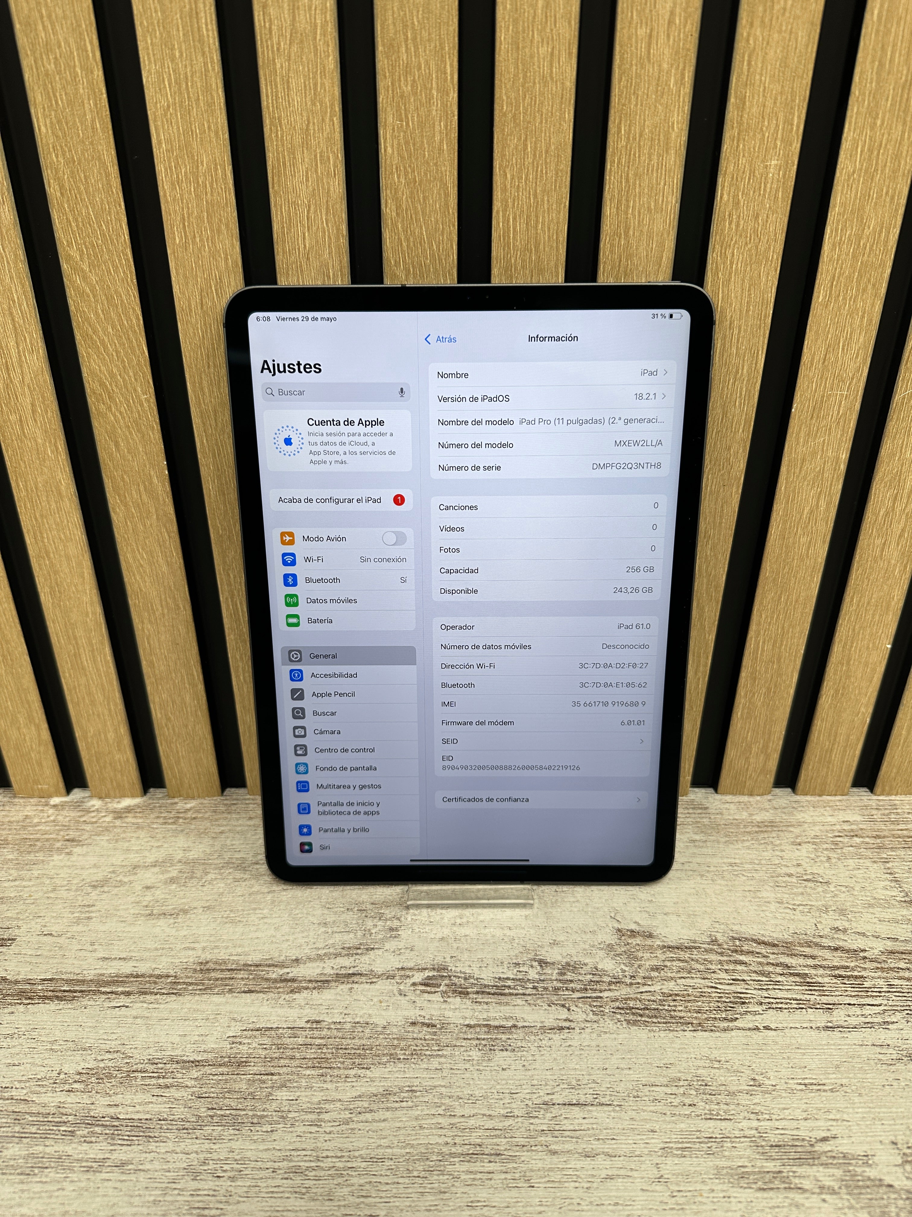 IPAD PRO 11" (2ND GEN) 2020 256GB SIM