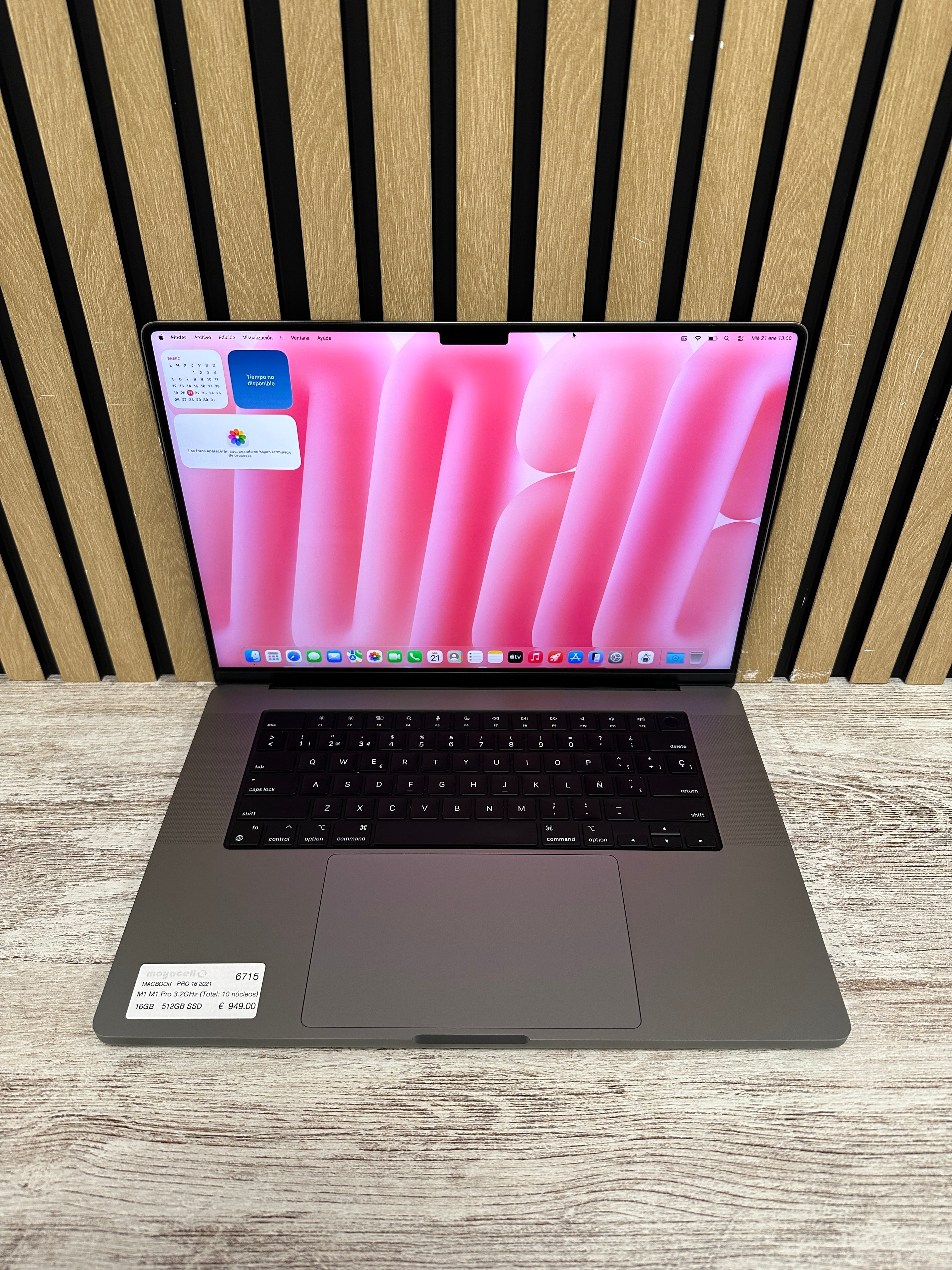 MacBook Pro 16" 2021 M1 PRO 16gb 512gb SSD