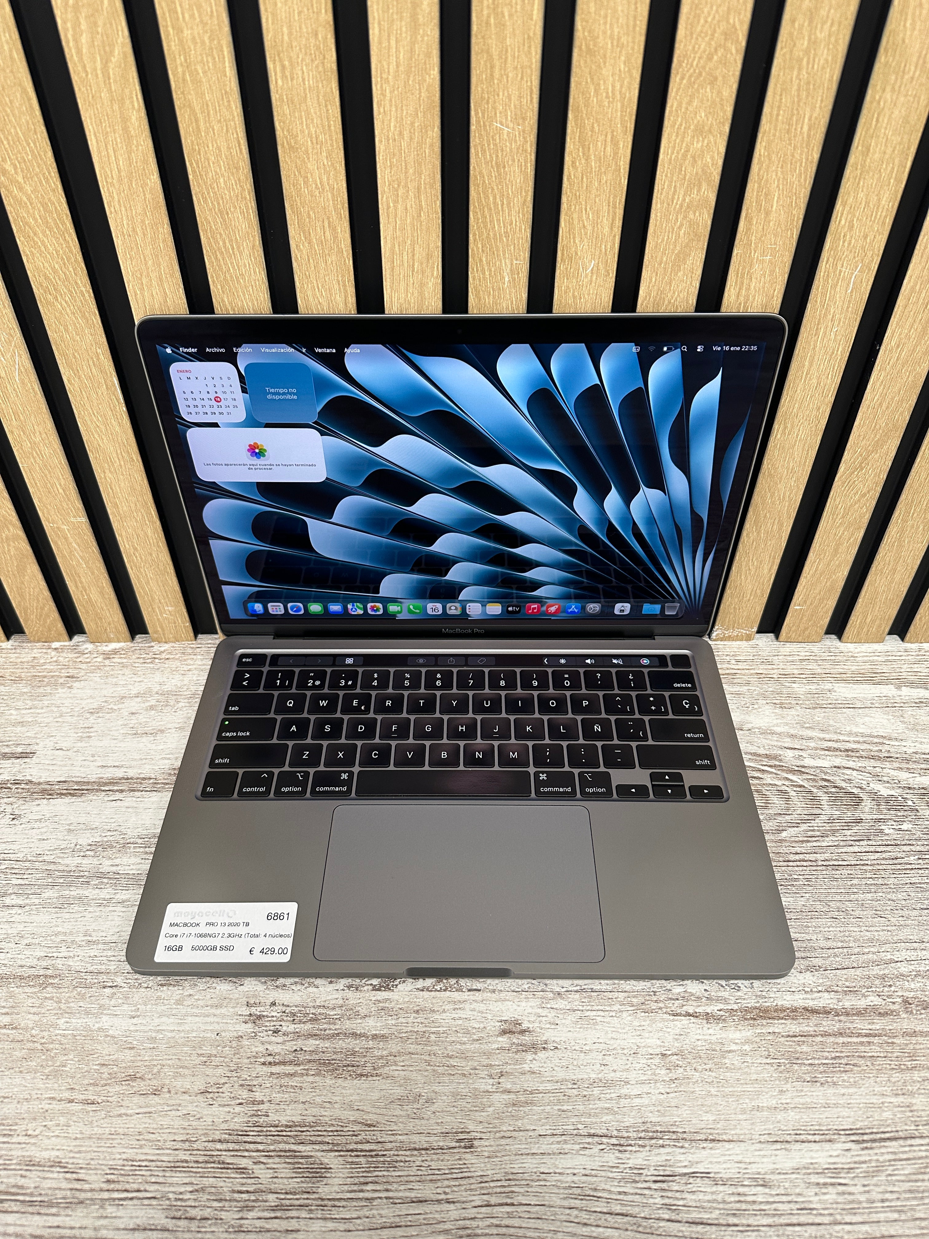 MacBook Pro 13" 2020 TB i7 16gb 500gb SSD