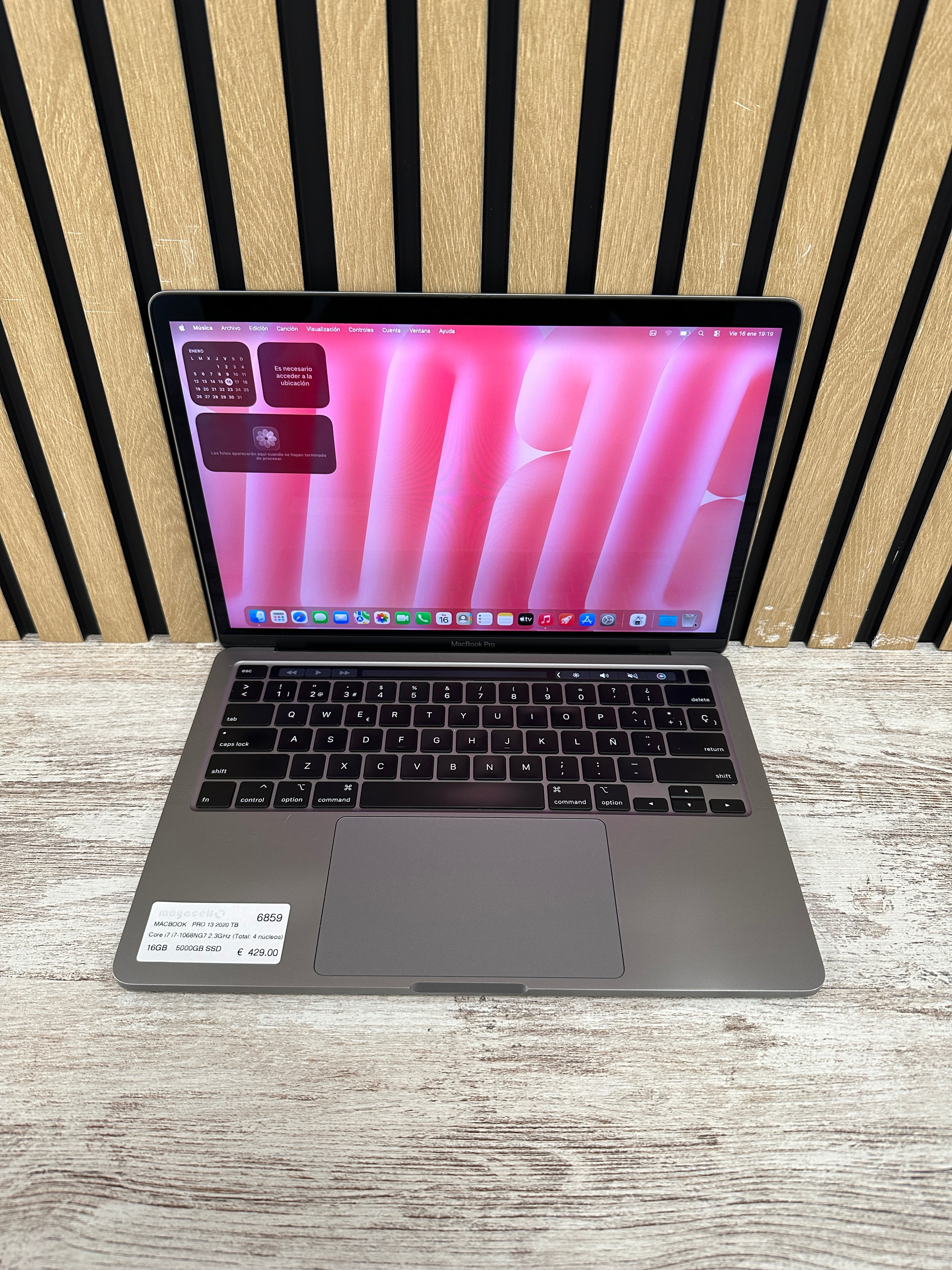 MacBook Pro 13" 2020 TB i7 16gb 500gb SSD