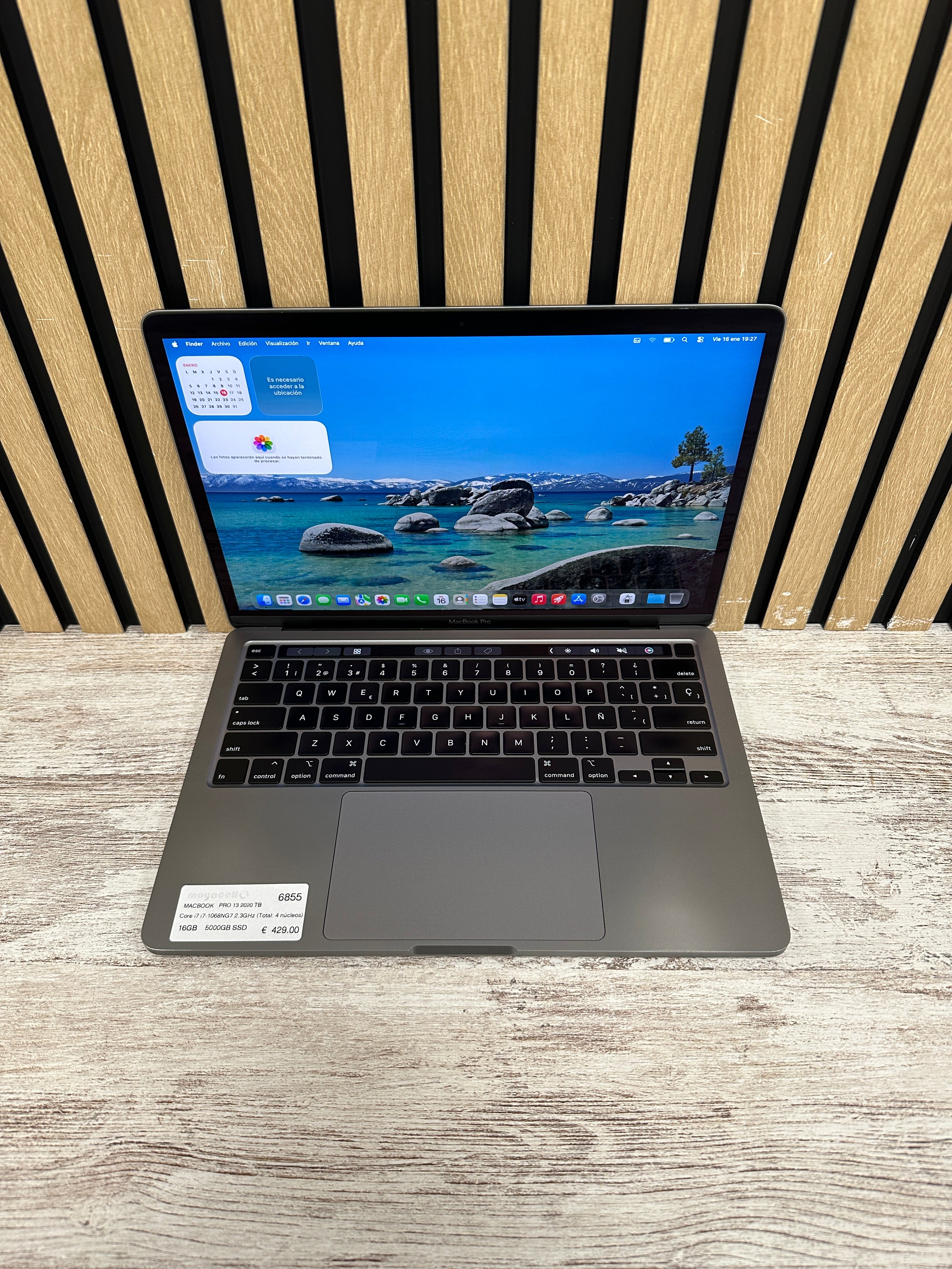 MacBook Pro 13" 2020 TB i7 16gb 500gb SSD