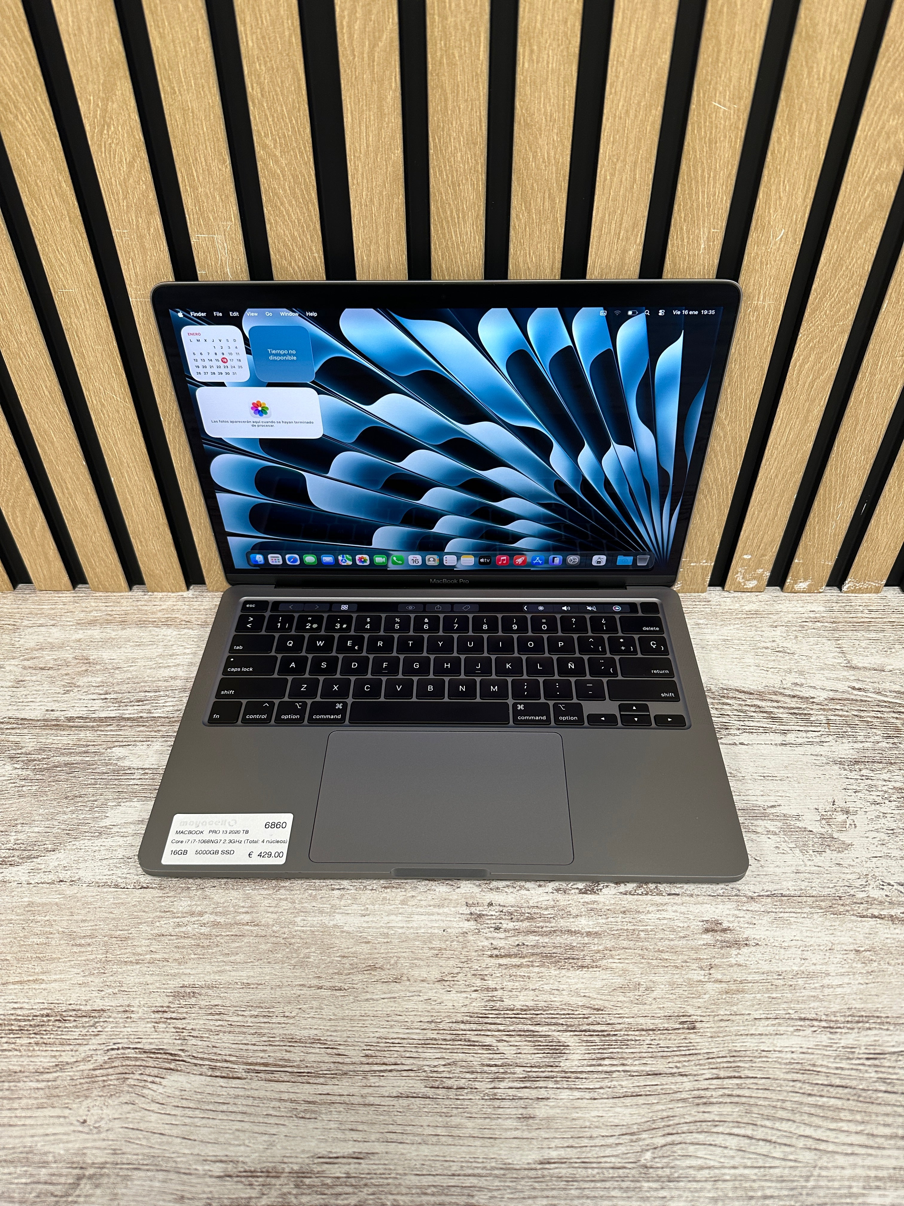 MacBook Pro 13" 2020 TB i7 16gb 500gb SSD