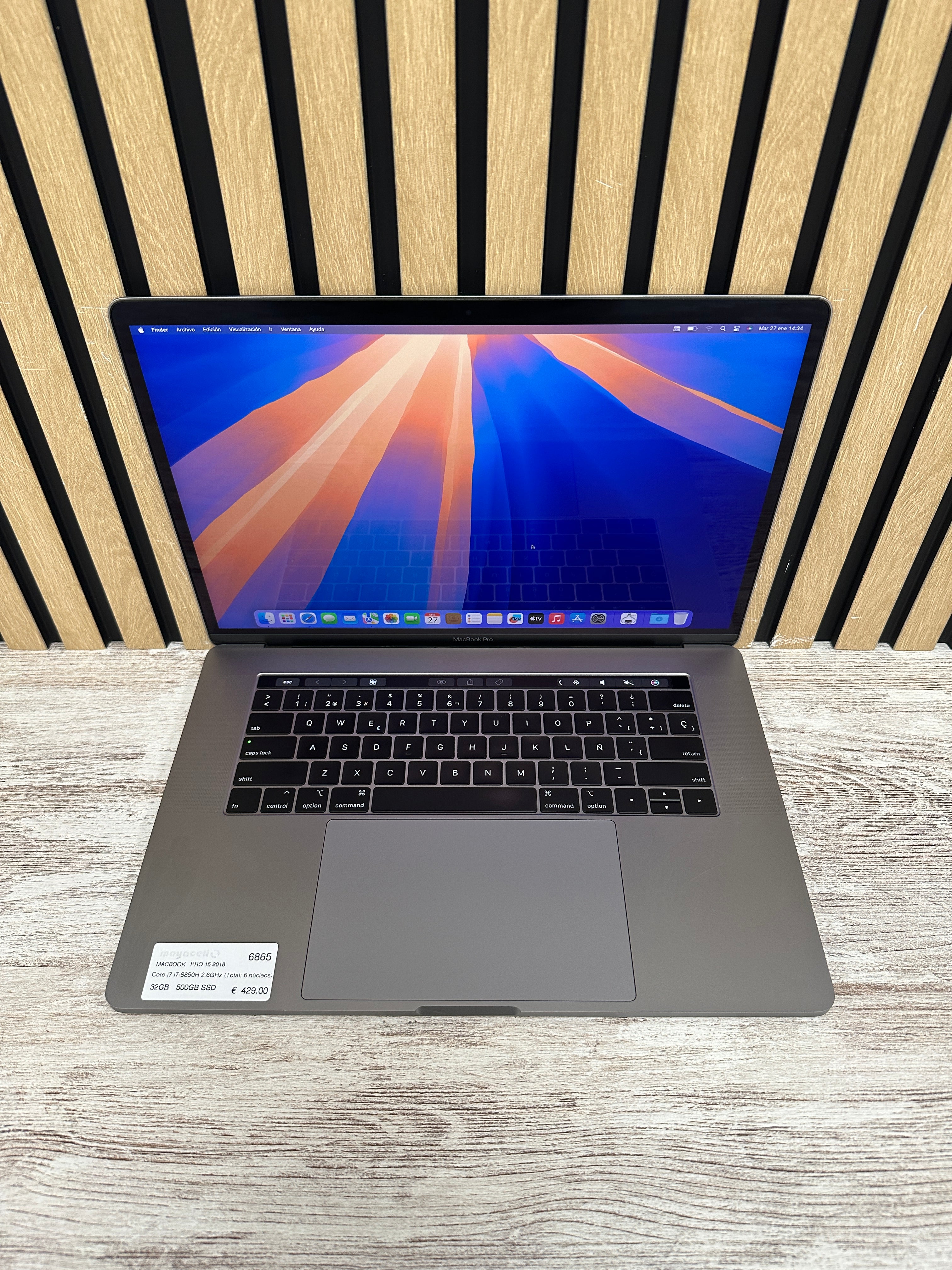 MacBook Pro 15" 2018 i7 32gb 500gb SSD