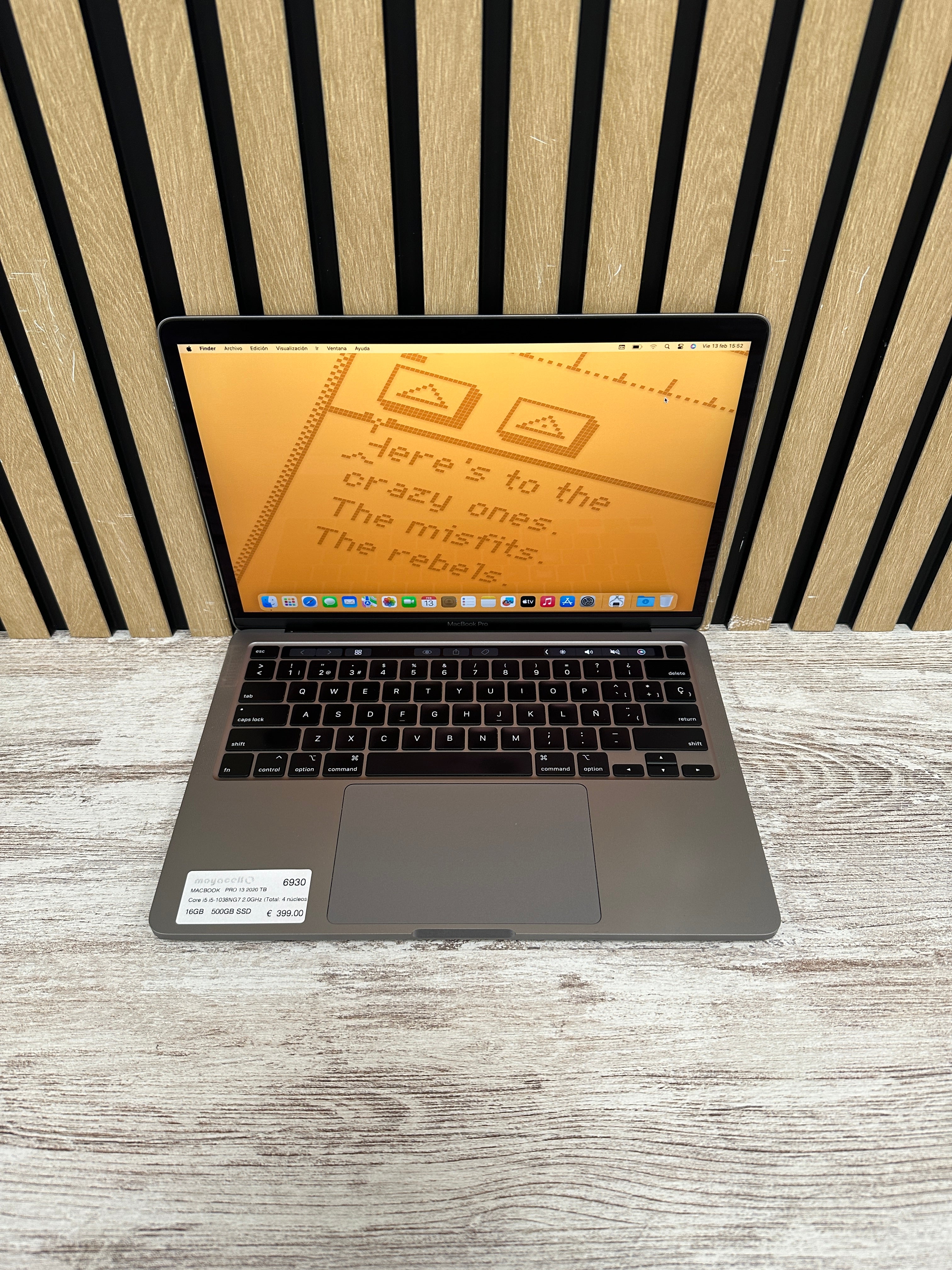 MacBook Pro 13" 2020 TB i5 16gb 500gb SSD
