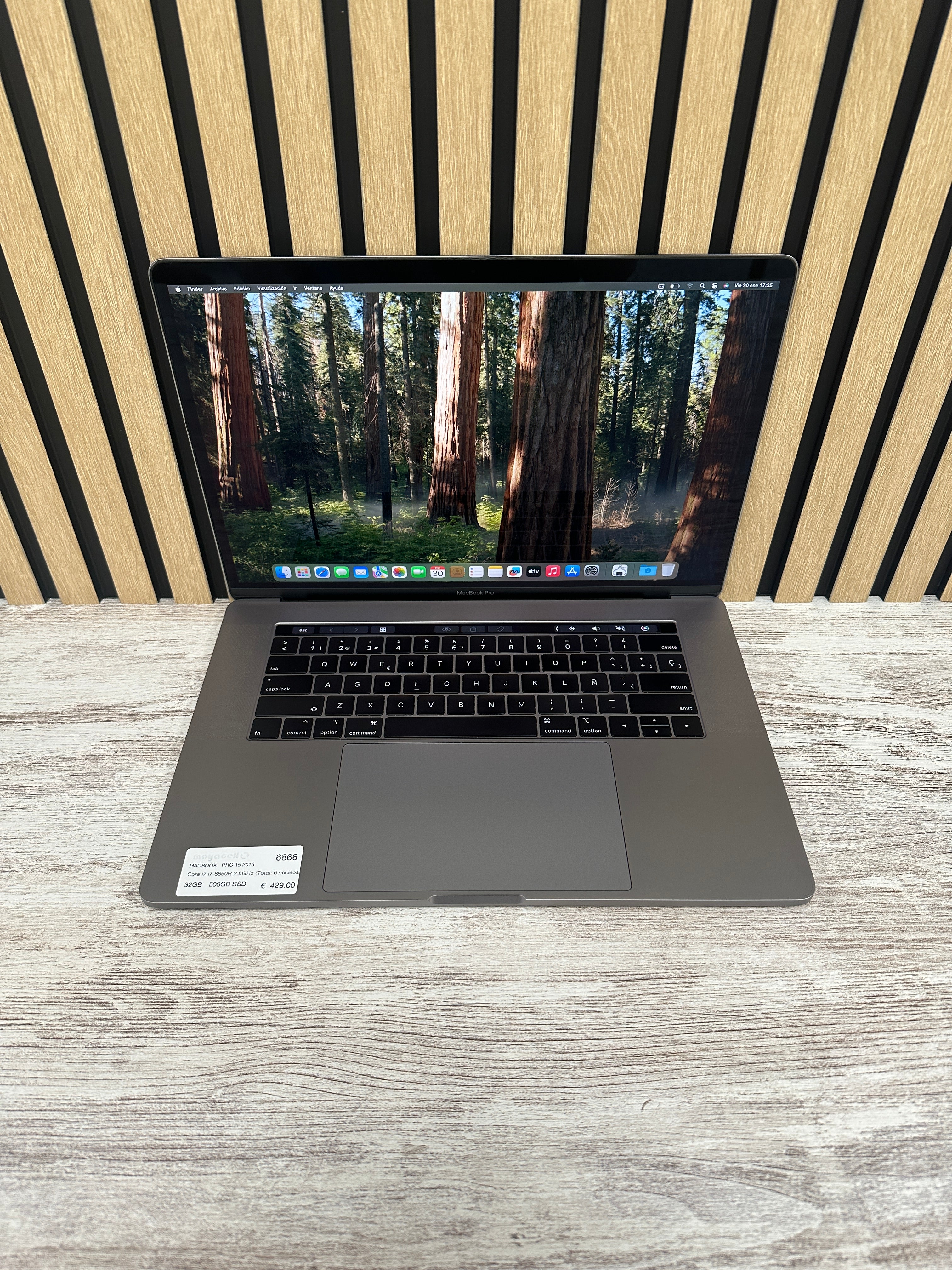 MacBook Pro 15" 2018 i7 32gb 500gb SSD