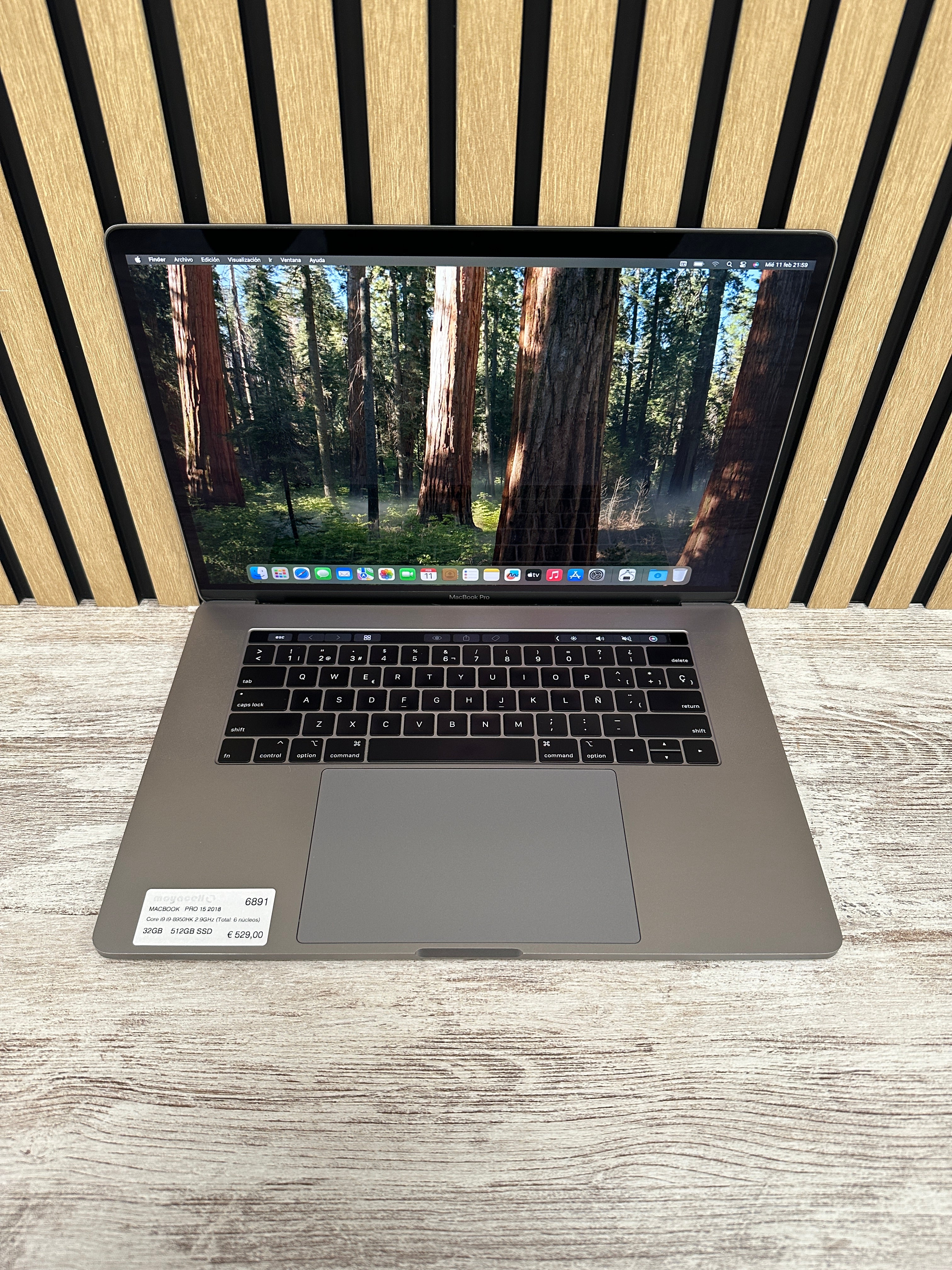 MacBook Pro 15" 2018 i9 32gb 512gb SSD