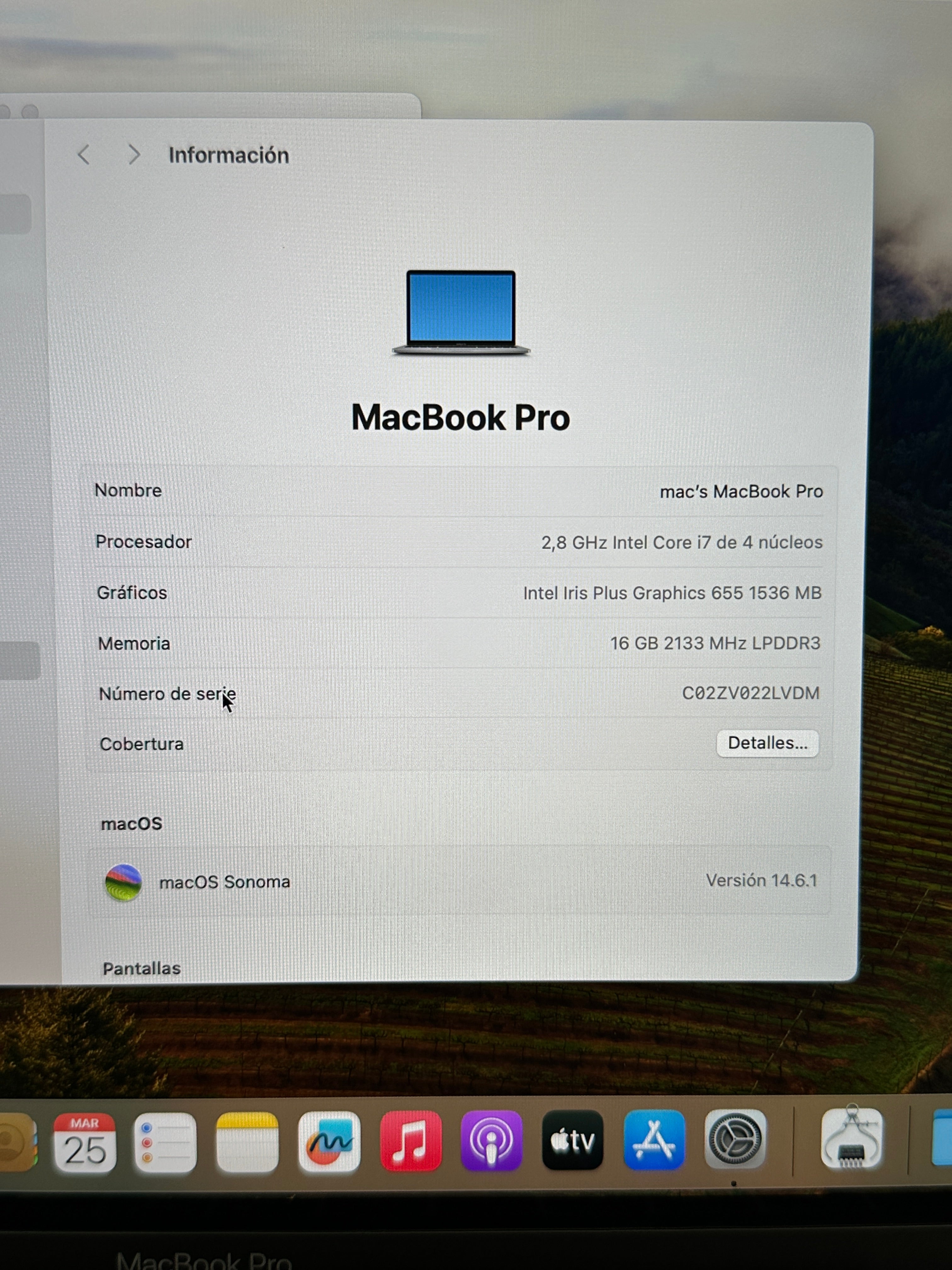 MacBook Pro 13" 2019 TB i7 16gb 500gb SSD - Moyacell