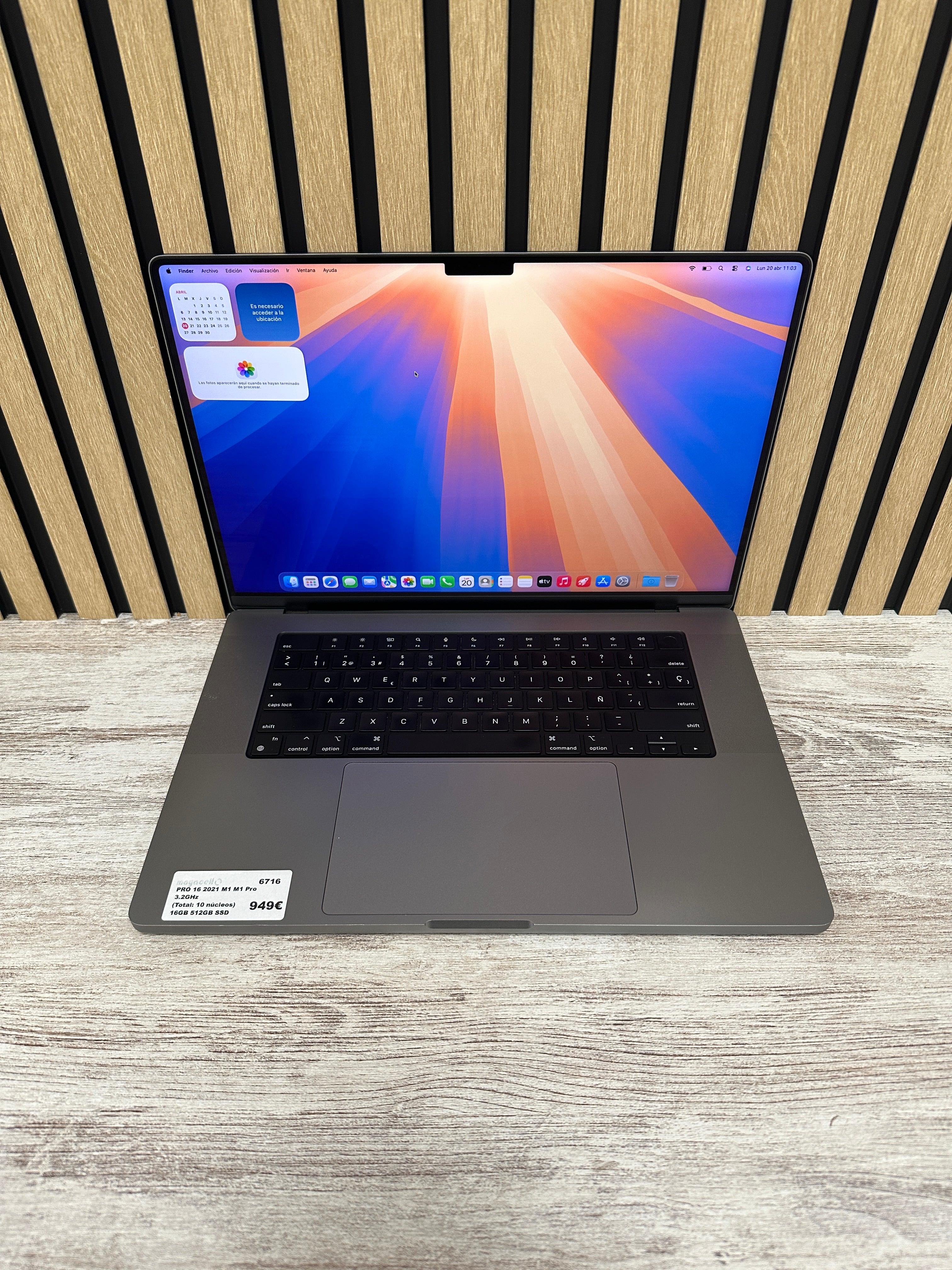 MacBook Pro 16" 2021 M1 PRO 16gb 512gb SSD - Moyacell