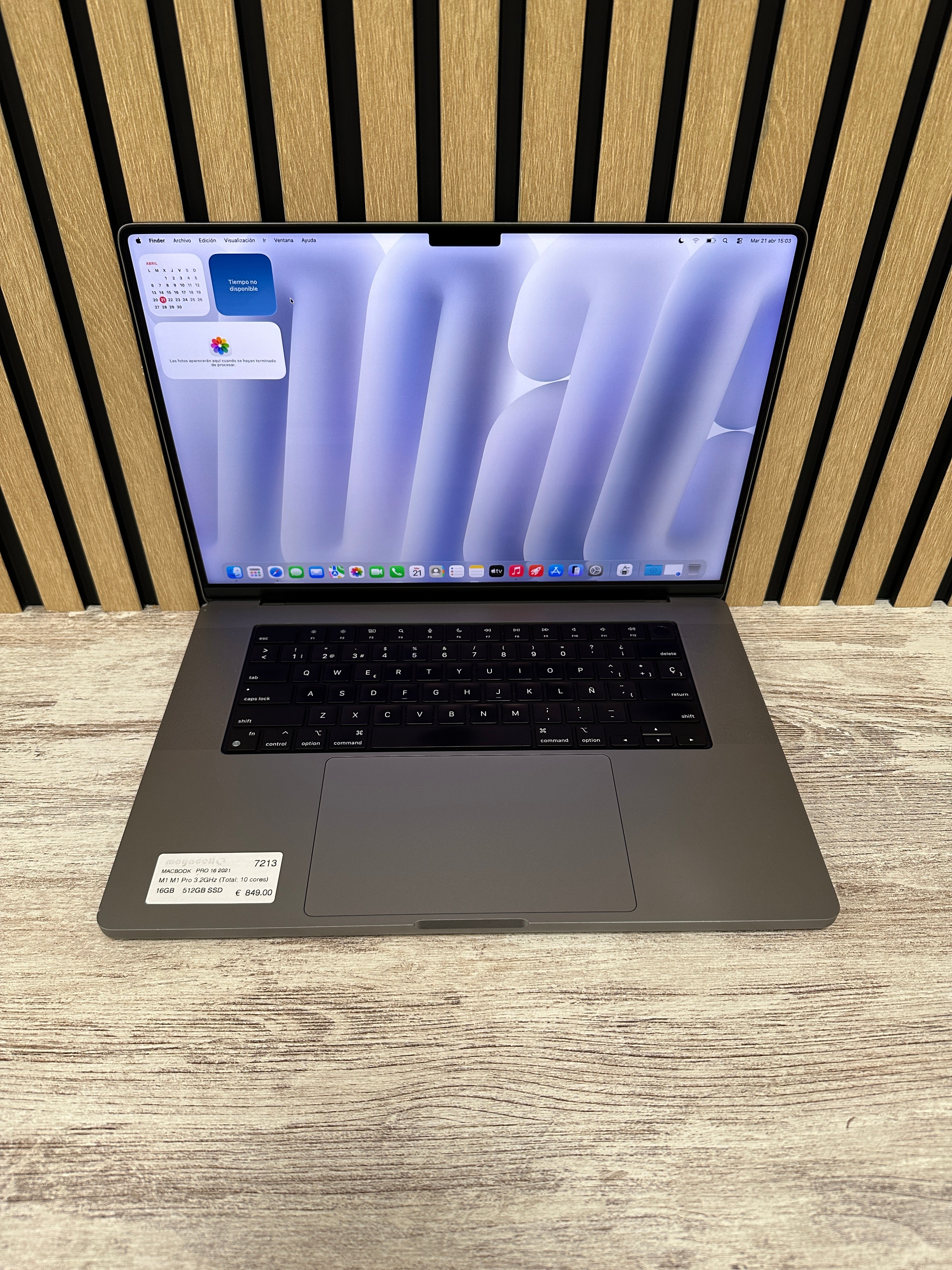 MacBook Pro 16" 2021 M1 PRO 16gb 512gb SSD