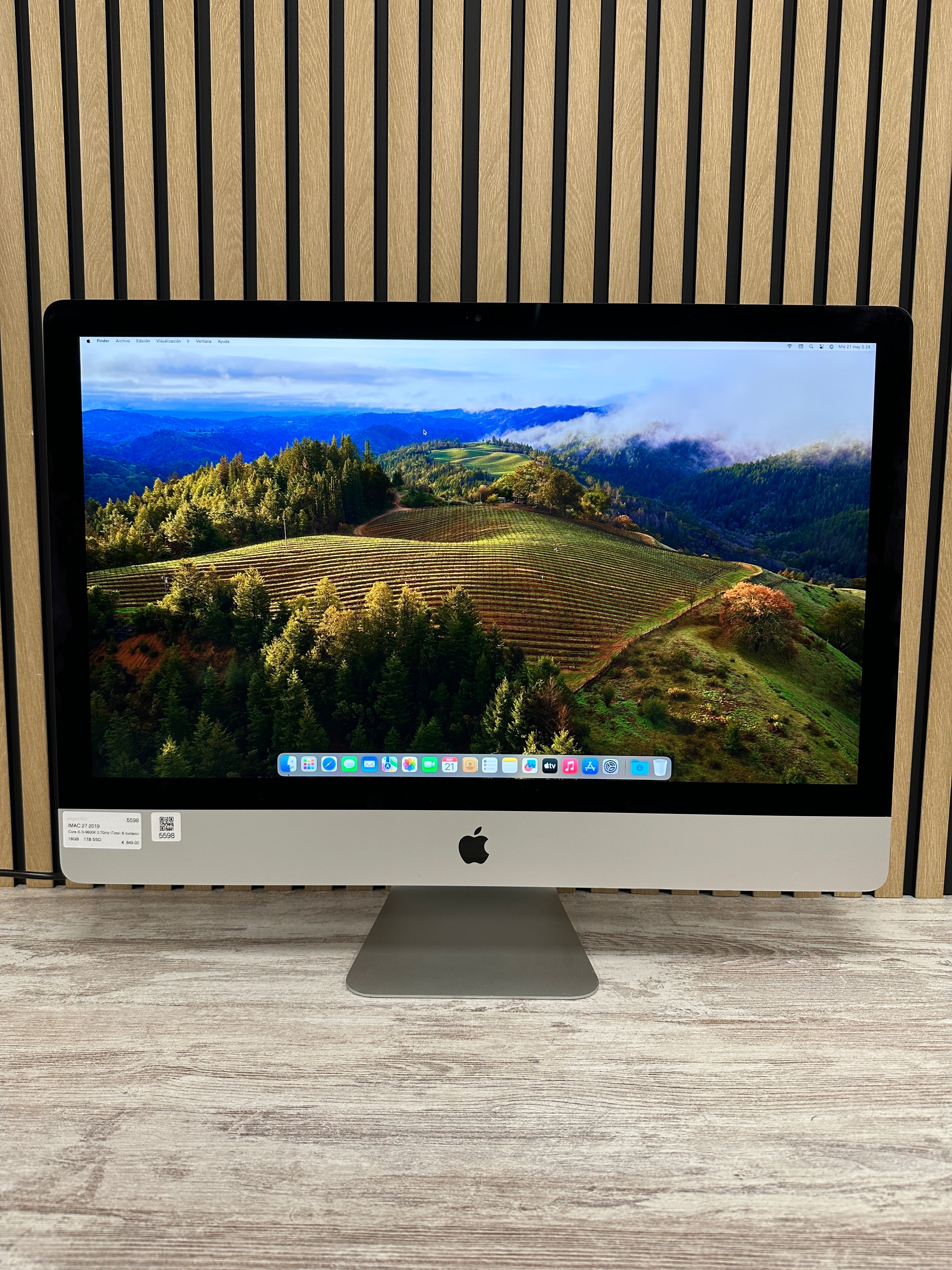 Imac 27" 2019 i5 16gb 1tb SSD