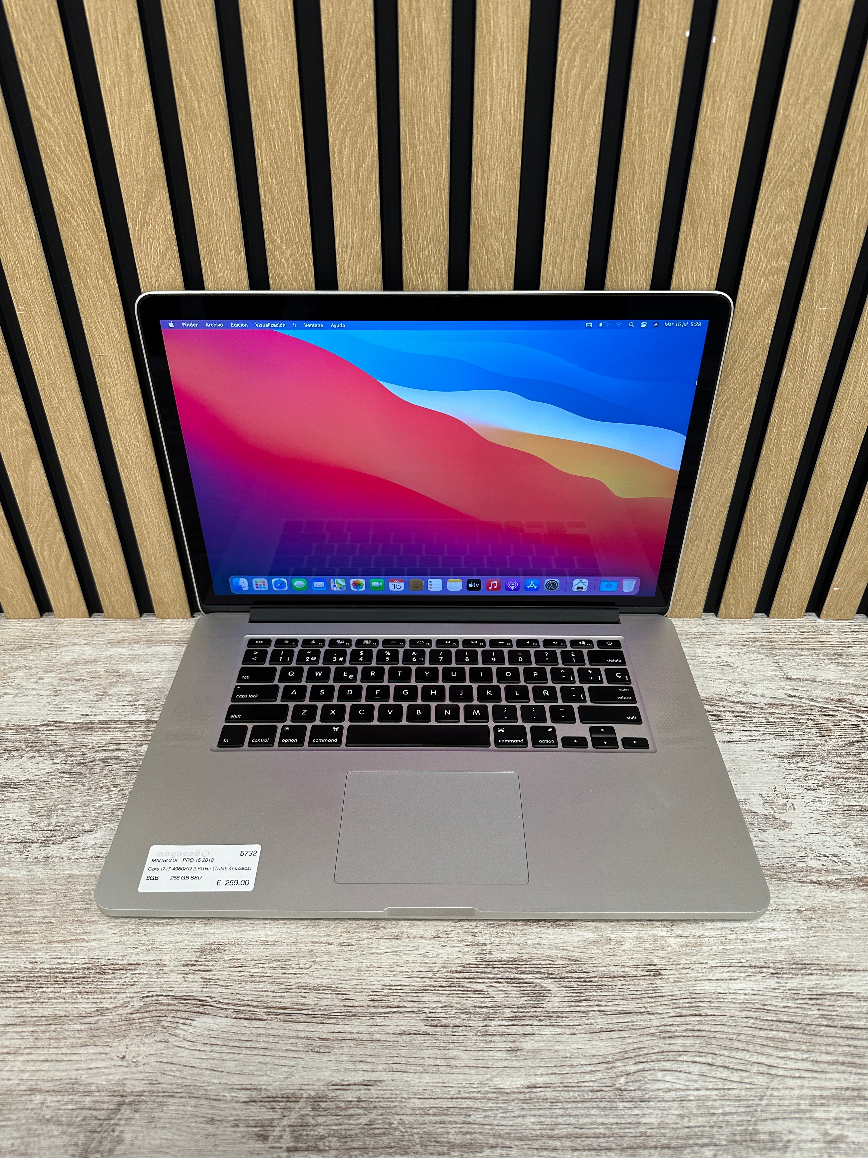 MacBook Pro 15" 2013 i7 8gb 256gb SSD