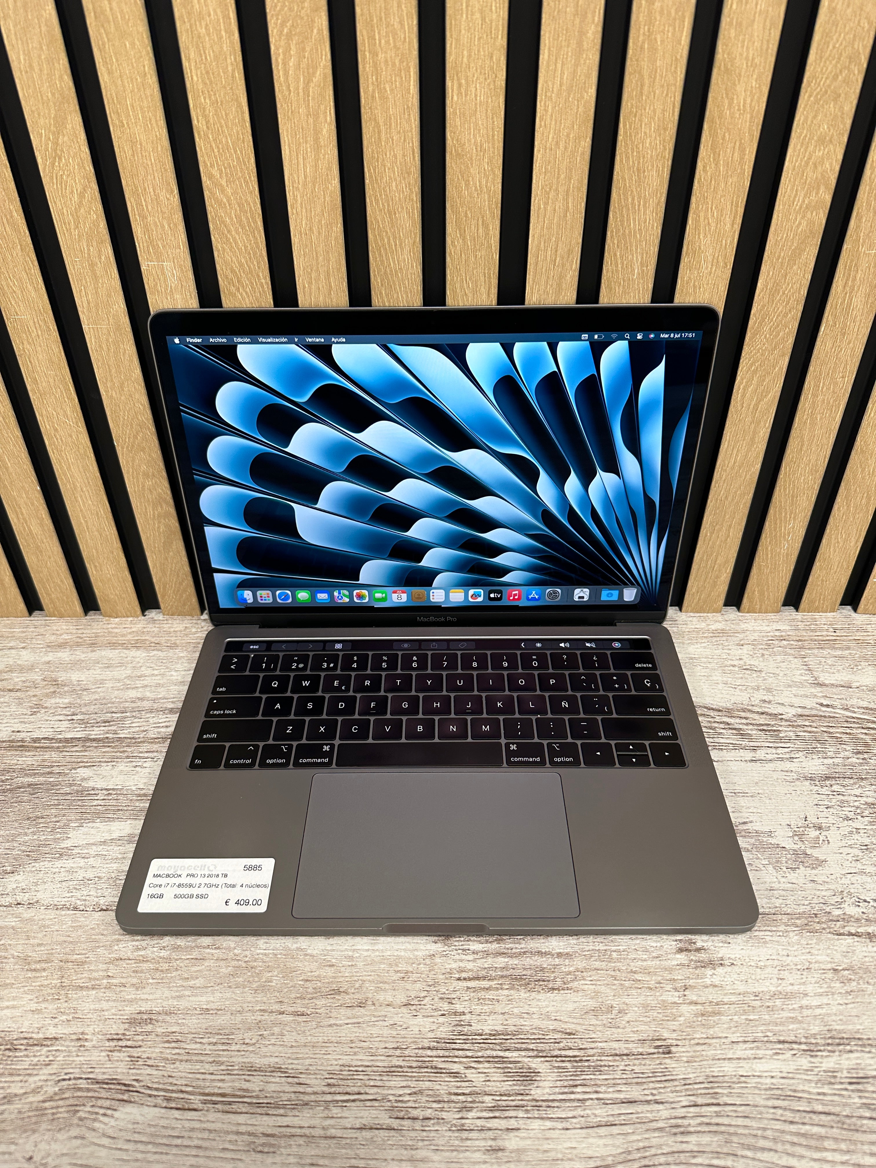 MacBook Pro 13" 2018 TB i7 16gb 500gb SSD