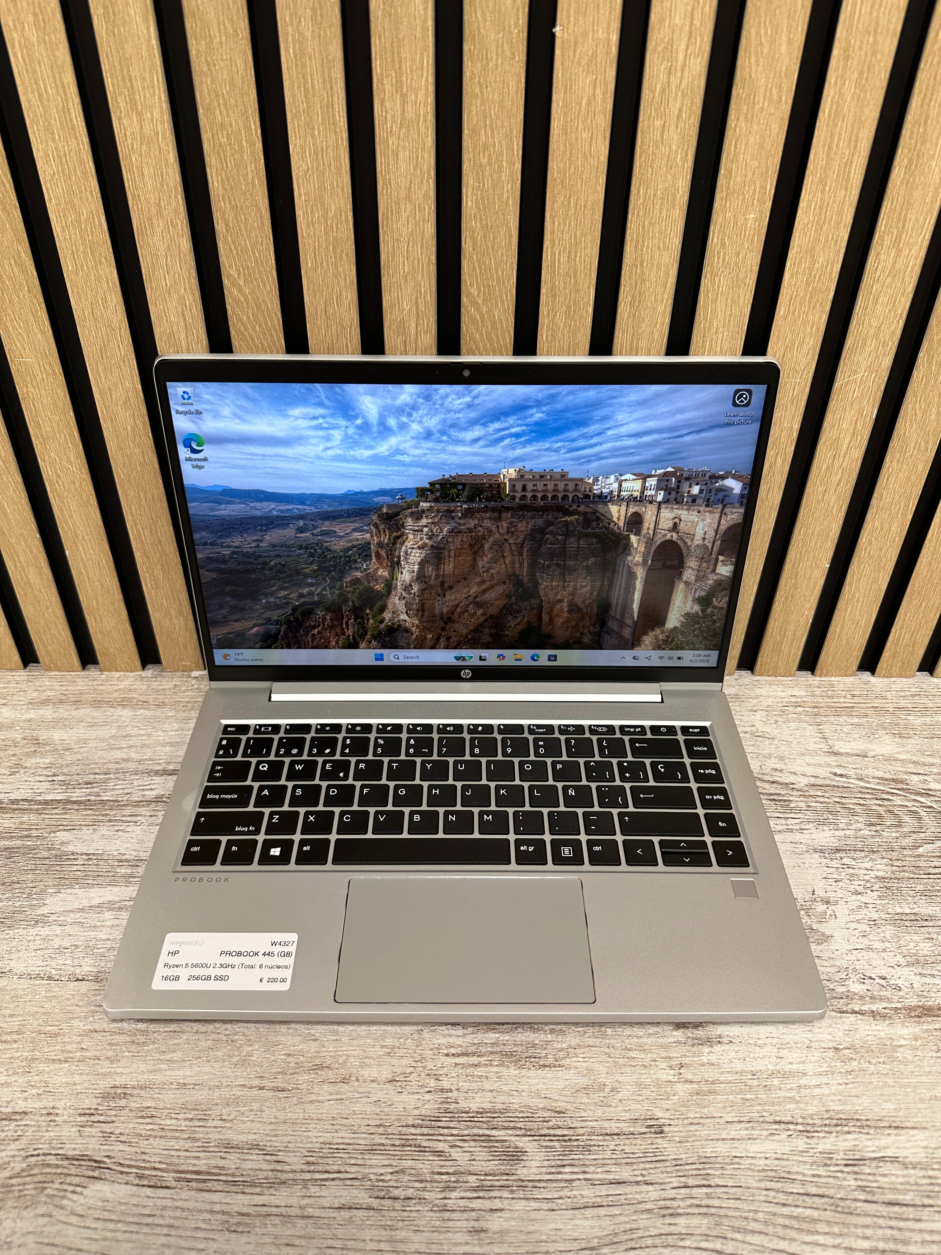HP PROBOOK 445 (G8) Ryzen 5 5600U 2.3GHz (Total: 6 núcleos) 16GB 256GB SSD 14.0"