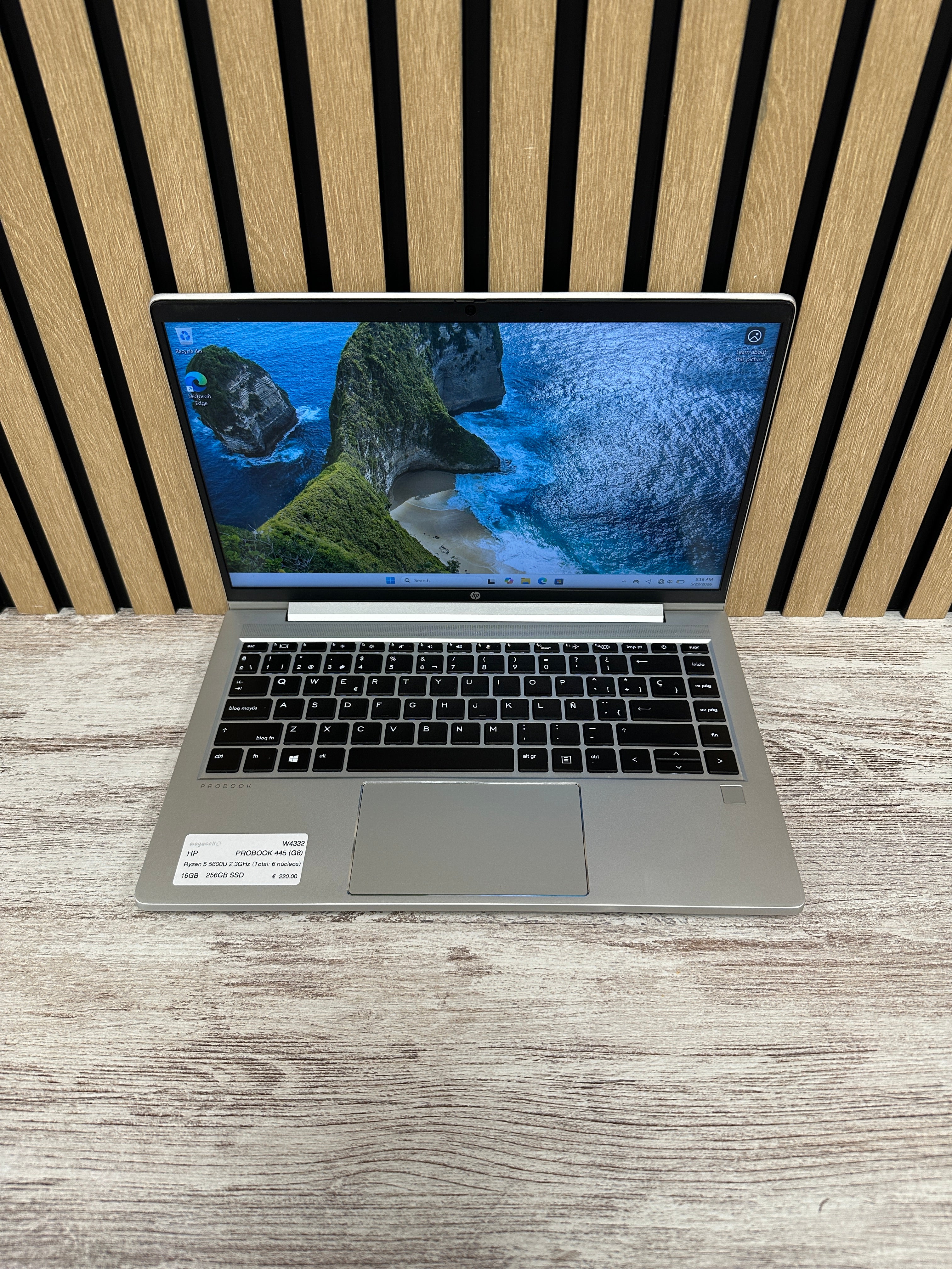 HP PROBOOK 445 (G8) Ryzen 5 5600U 2.3GHz (Total: 6 núcleos) 16GB 256GB SSD 14"