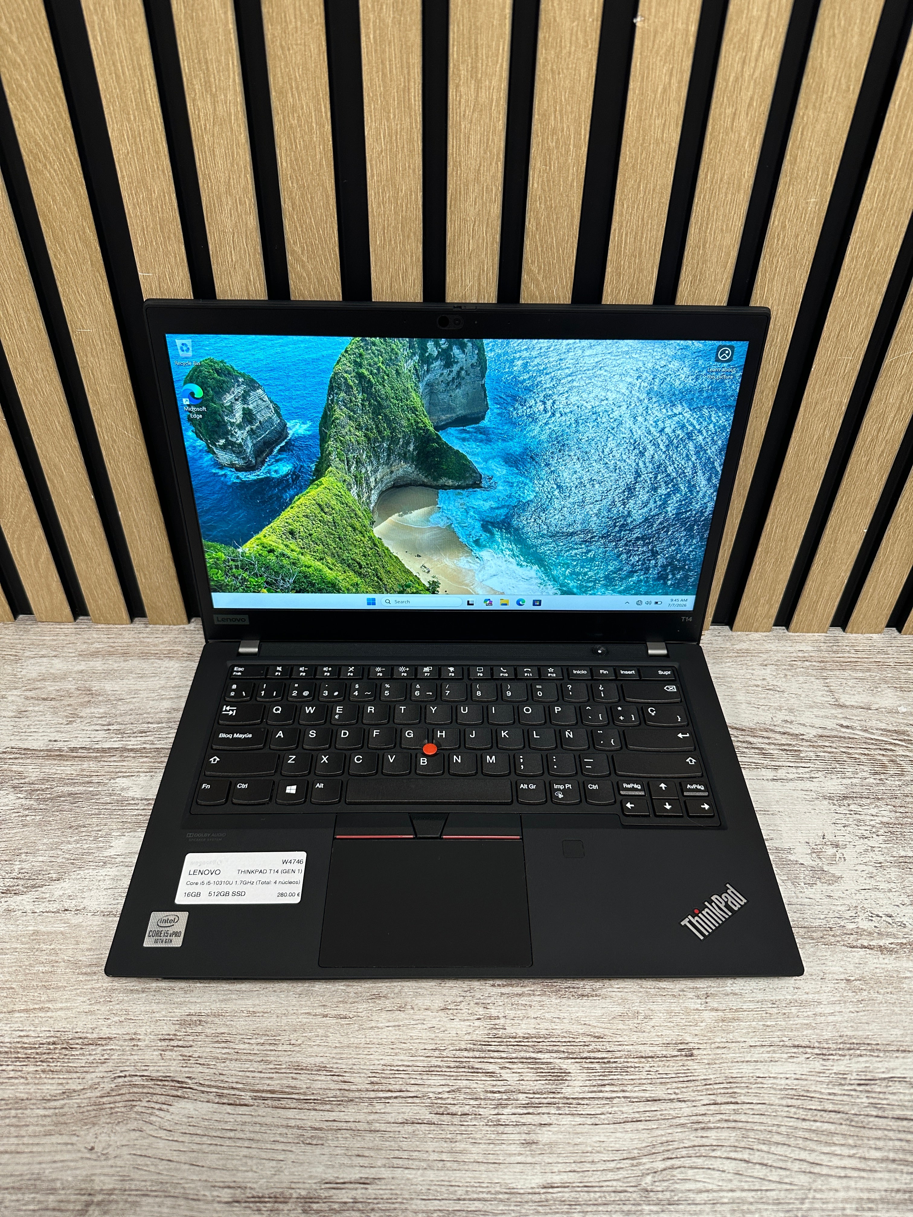 LENOVO THINKPAD T14 (GEN 1) Core i5 i5-10310U 1.7GHz (Total: 4 núcleos) 16GB 512GB SSD 14" - Moyacell
