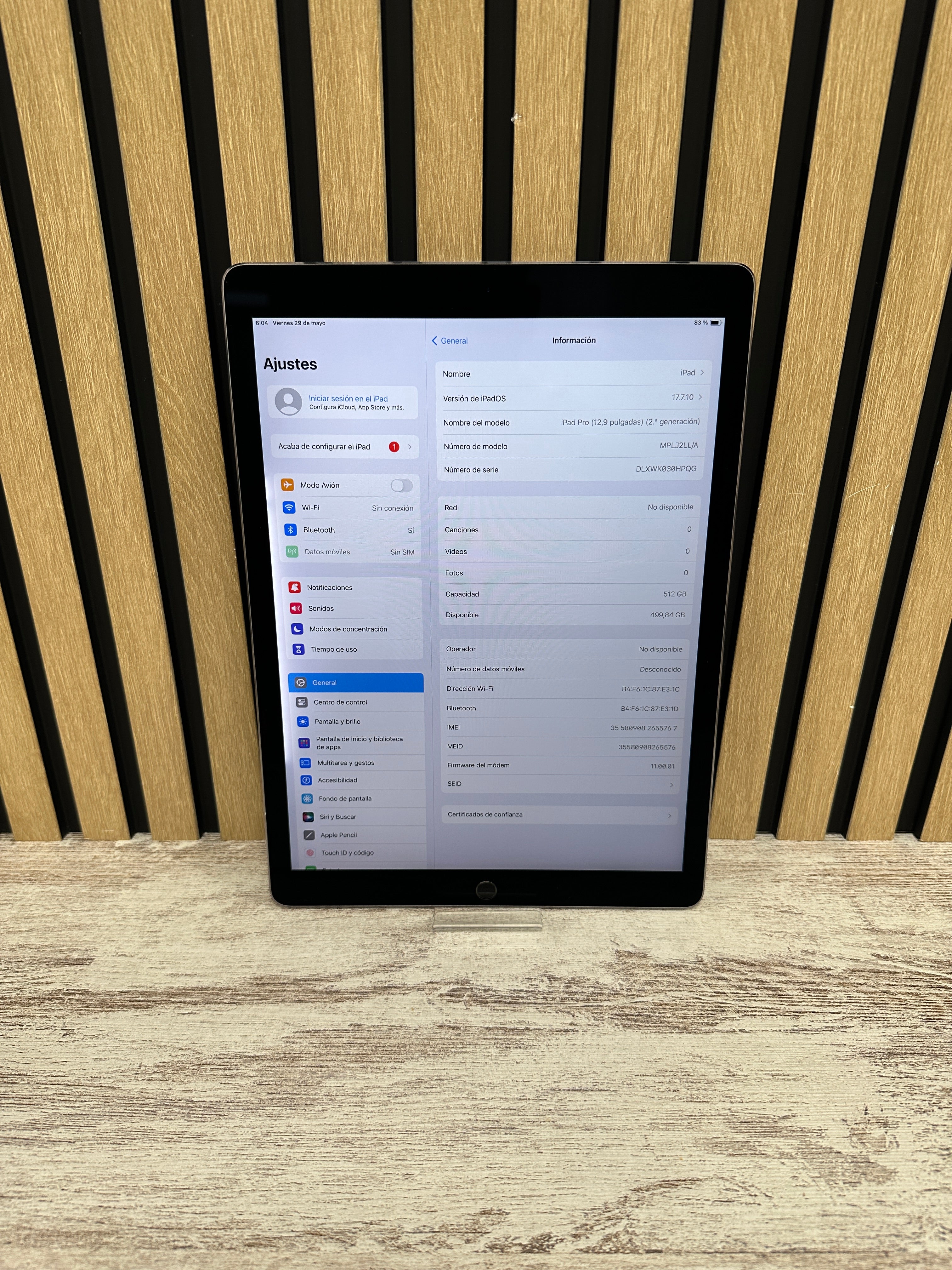 IPAD PRO 12.9" (2ND GEN) 2017 512GB SIM