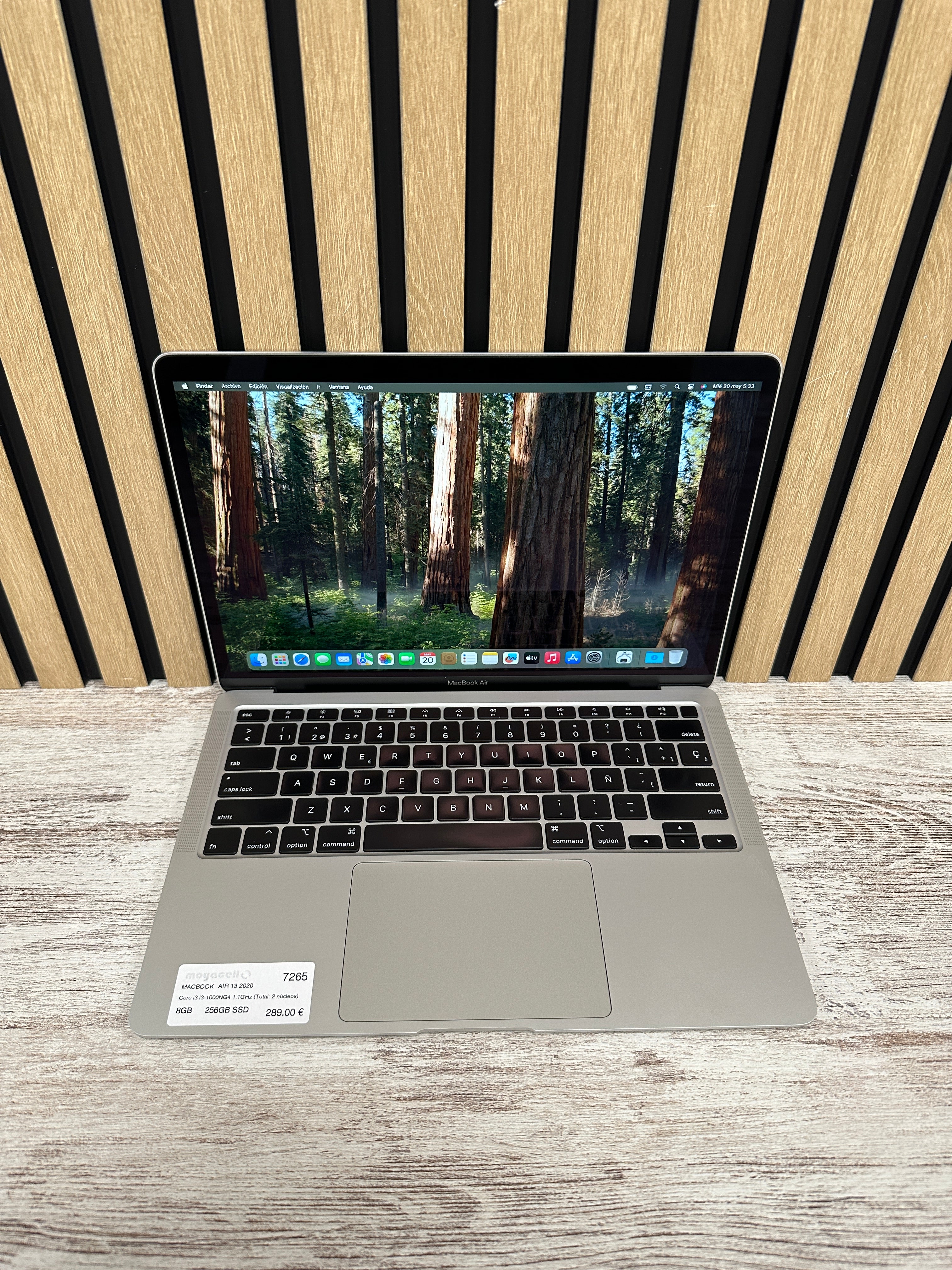 AIR 13 2020 Core i3 i3-1000NG4 1.1GHz (Total: 2 núcleos) 8GB 256GB SSD