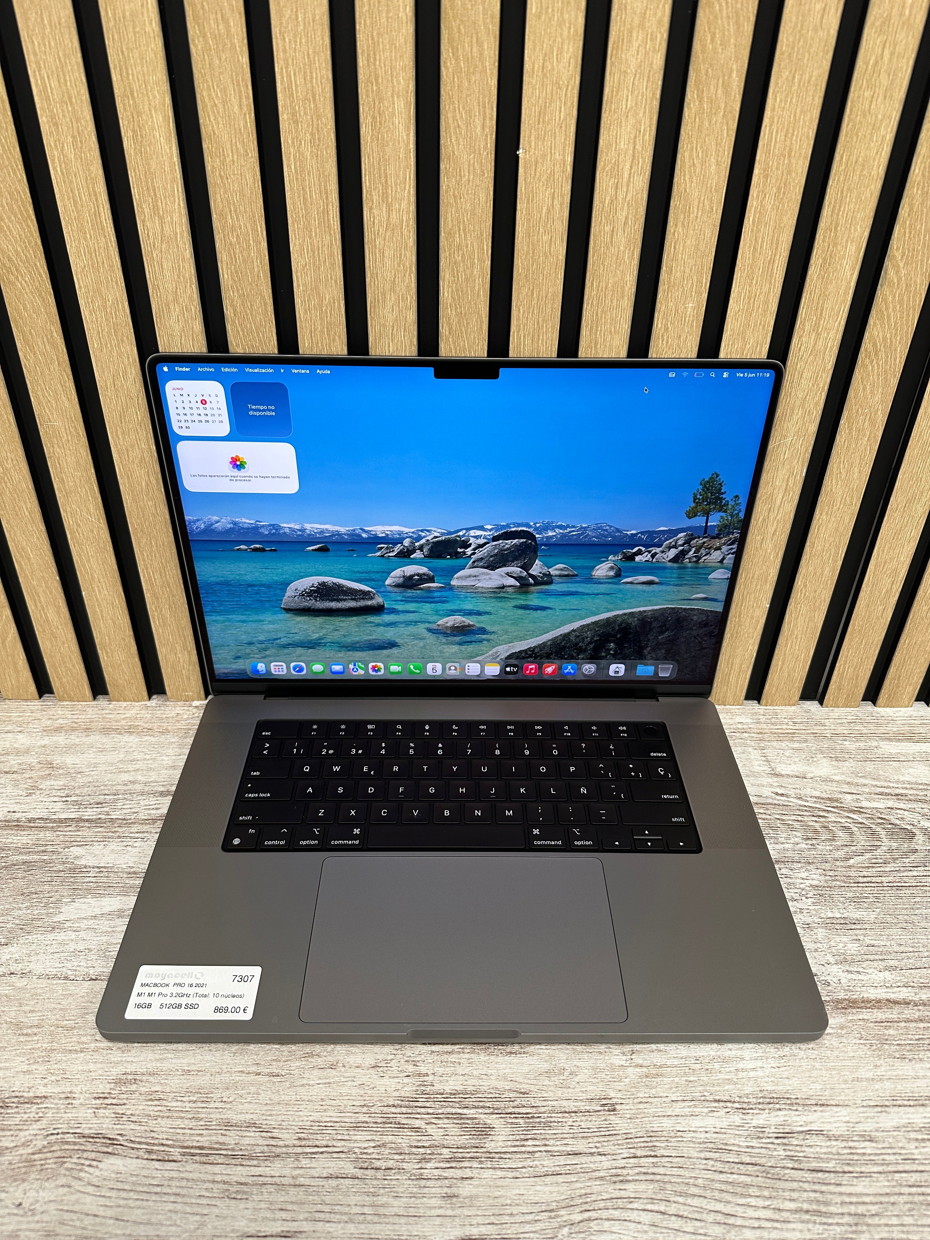 PRO 16 2021 M1 M1 Pro 3.2GHz (Total: 10 núcleos) 16GB 512GB SSD