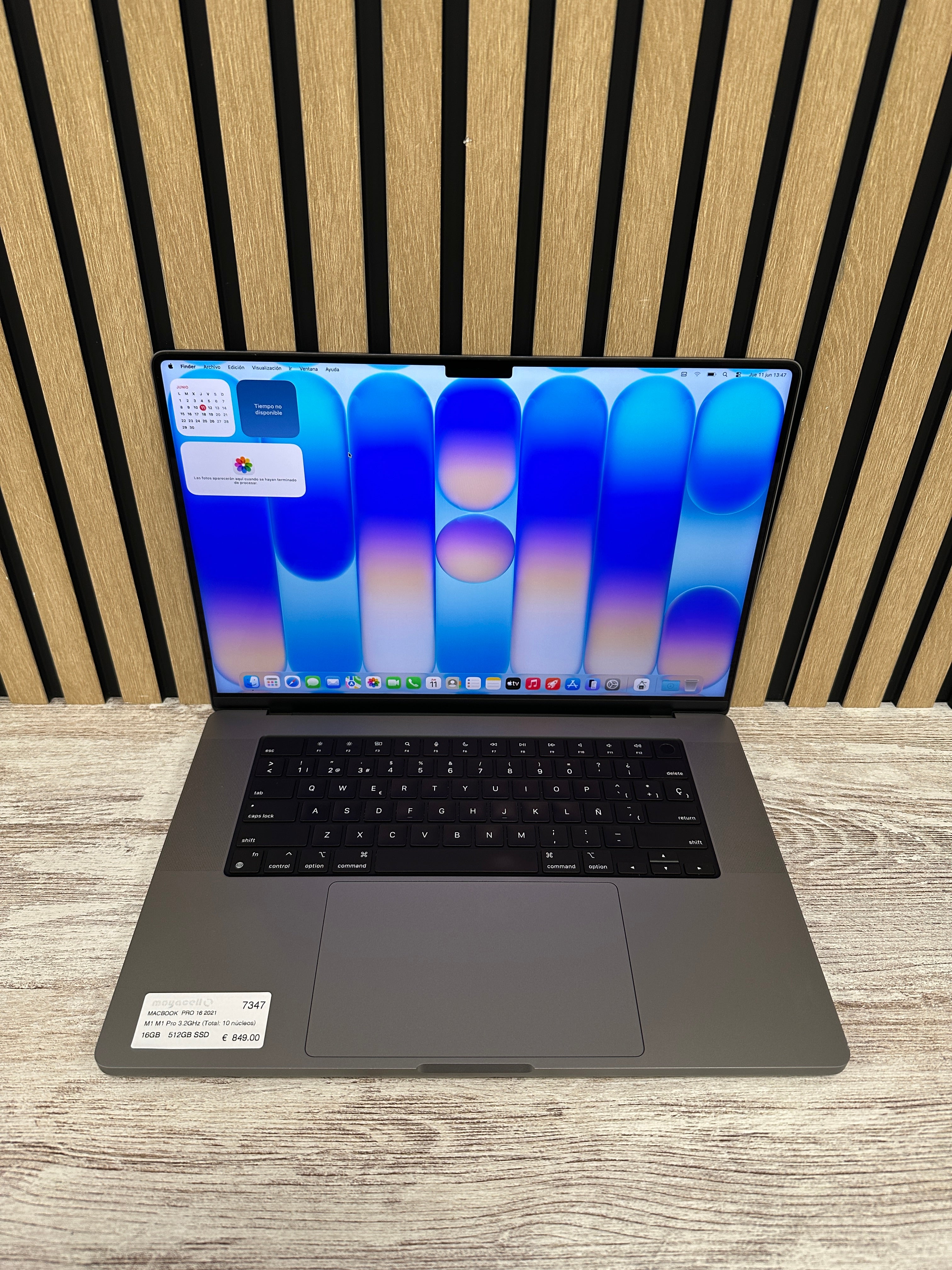 PRO 16 2021 M1 M1 Pro 3.2GHz (Total: 10 núcleos) 16GB 512GB SSD