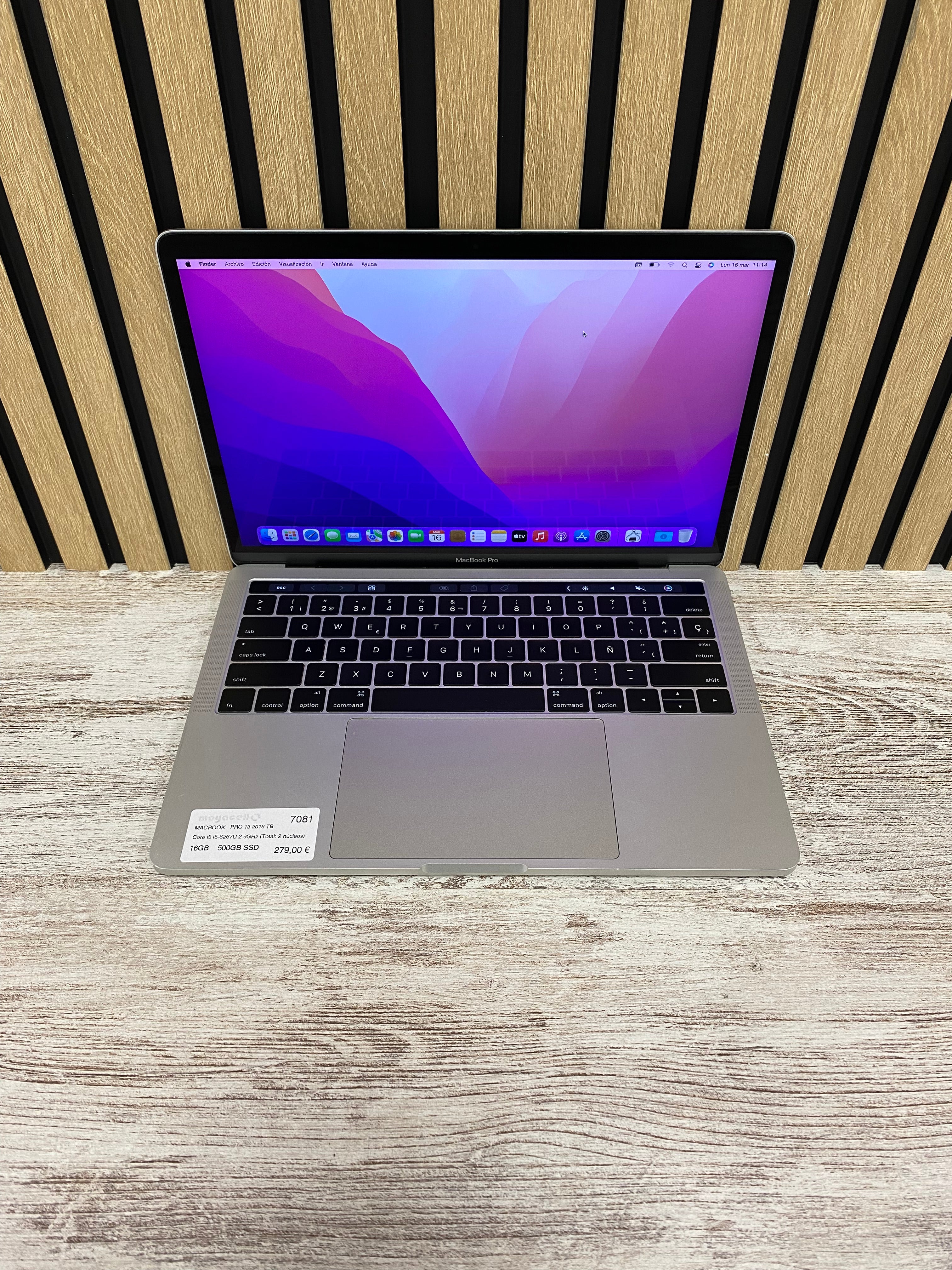 MacBook Pro 13" 2016 TB i5 16gb 500gb SSD