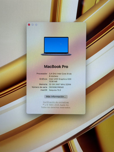 MacBook Pro 16" 2019 i9 32gb 1tb SSD