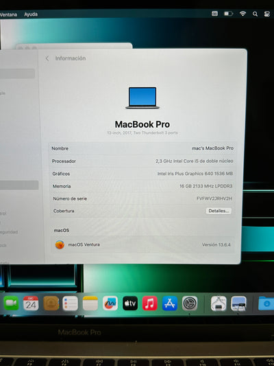 MacBook Pro 13" 2017 i5 16gb 256gb SSD