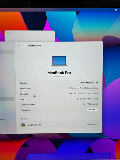 MacBook Pro 16" 2019 i9 32gb 1tb SSD