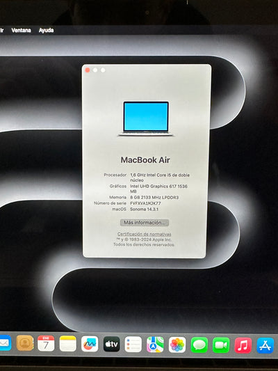 MacBook Air 13" 2018 i5 8gb 128gb SSD