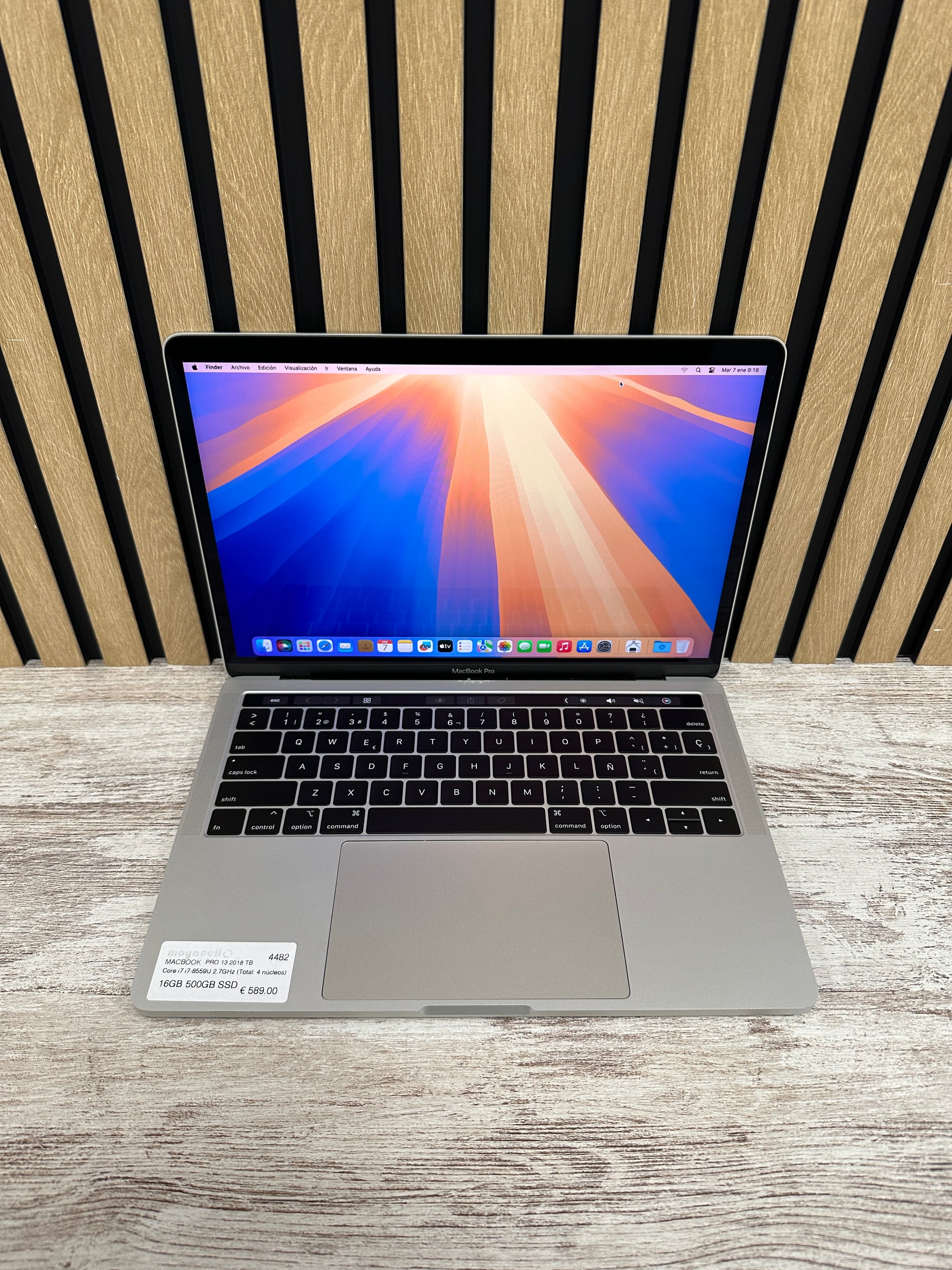 MacBook Pro 13" 2018 TB i7 16gb 500gb SSD