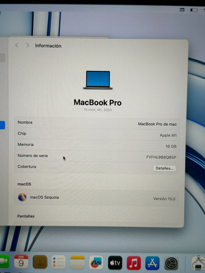 MacBook Pro 13" 2020 M1 16gb 512gb SSD