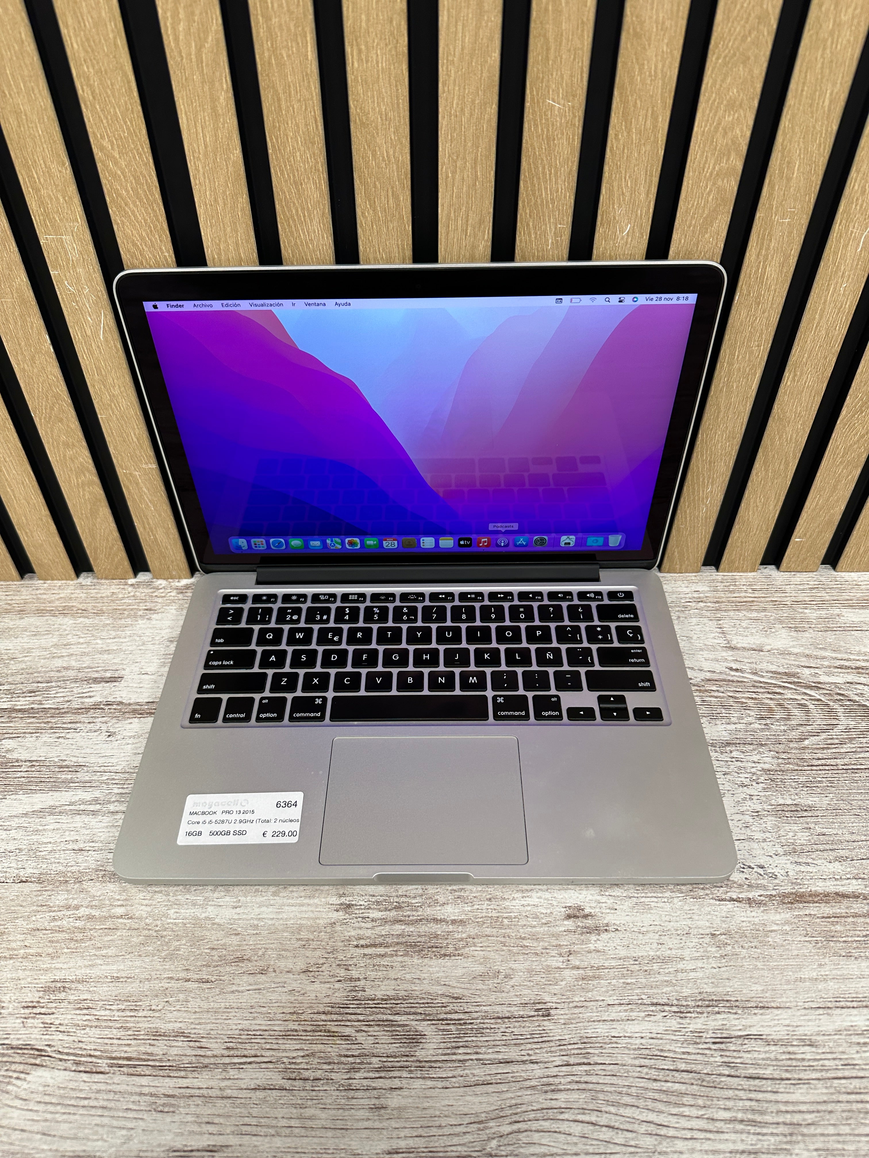 MacBook Pro 13" 2015 i5 16gb 500gb SSD