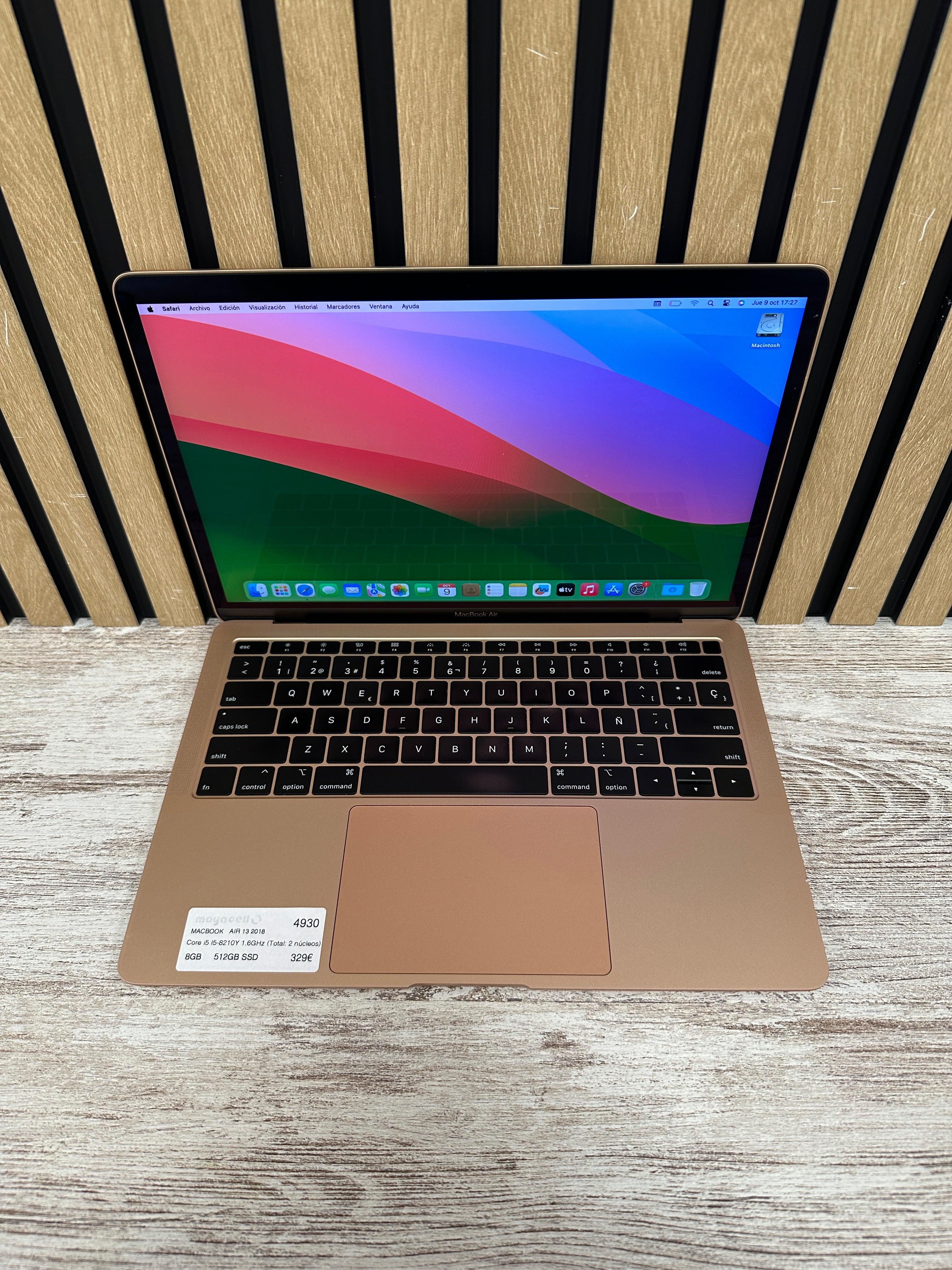 MacBook Air 13" 2018 i5 8gb 512gb SSD