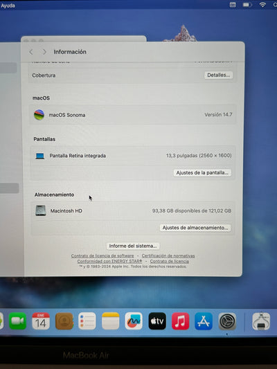 MacBook Air 13" 2018 i5 8gb 128gb SSD