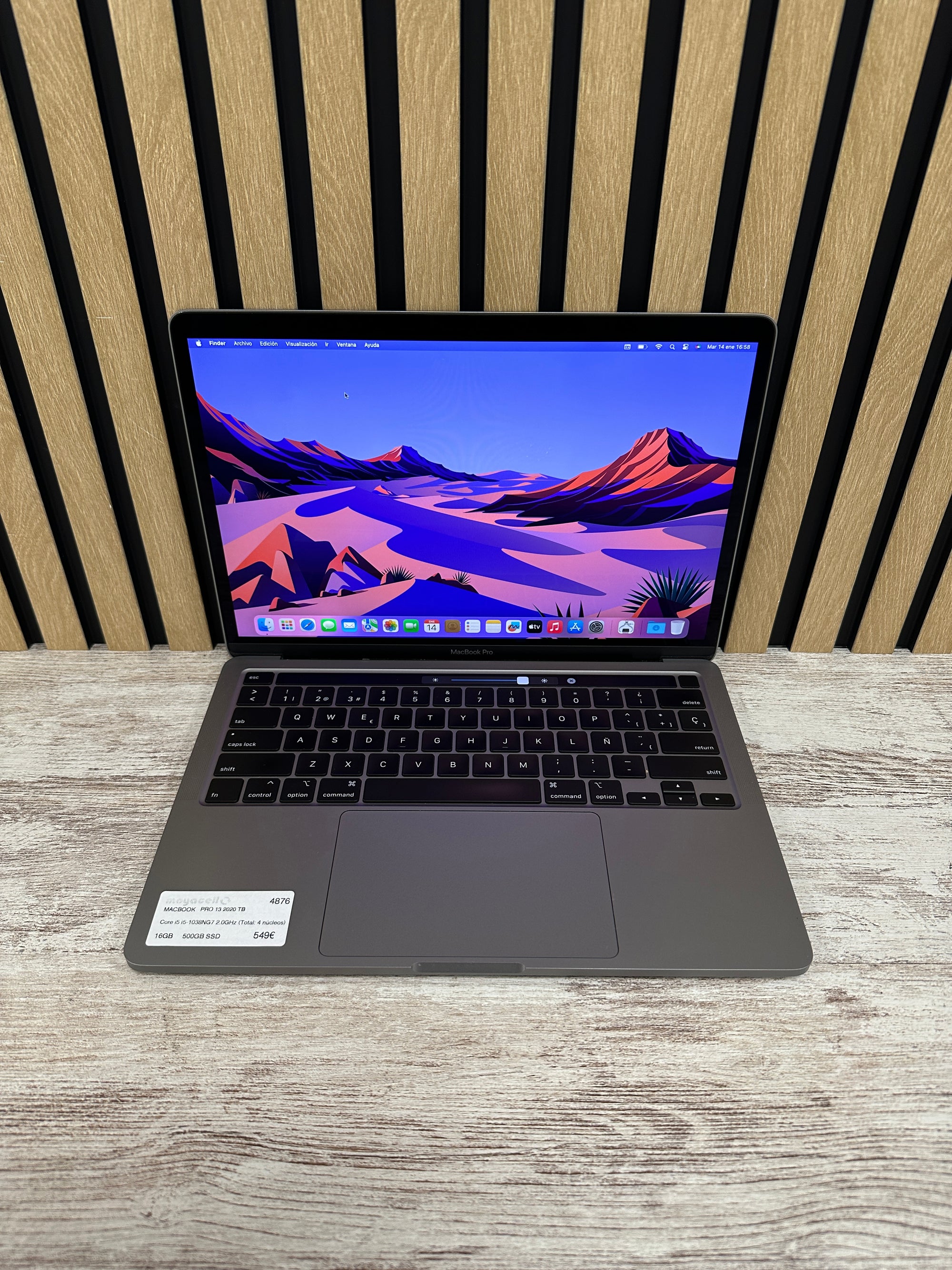 MacBook Pro 13" 2020 TB i5 16gb 500gb SSD