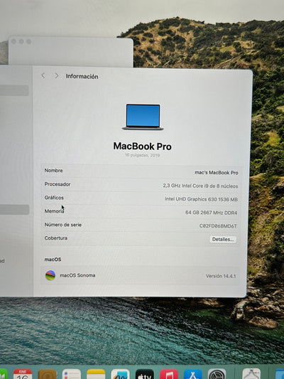 MacBook Pro 16" 2019 i9 64gb 1tb SSD