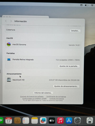 MacBook Air 13" 2018 i5 8gb 256gb SSD