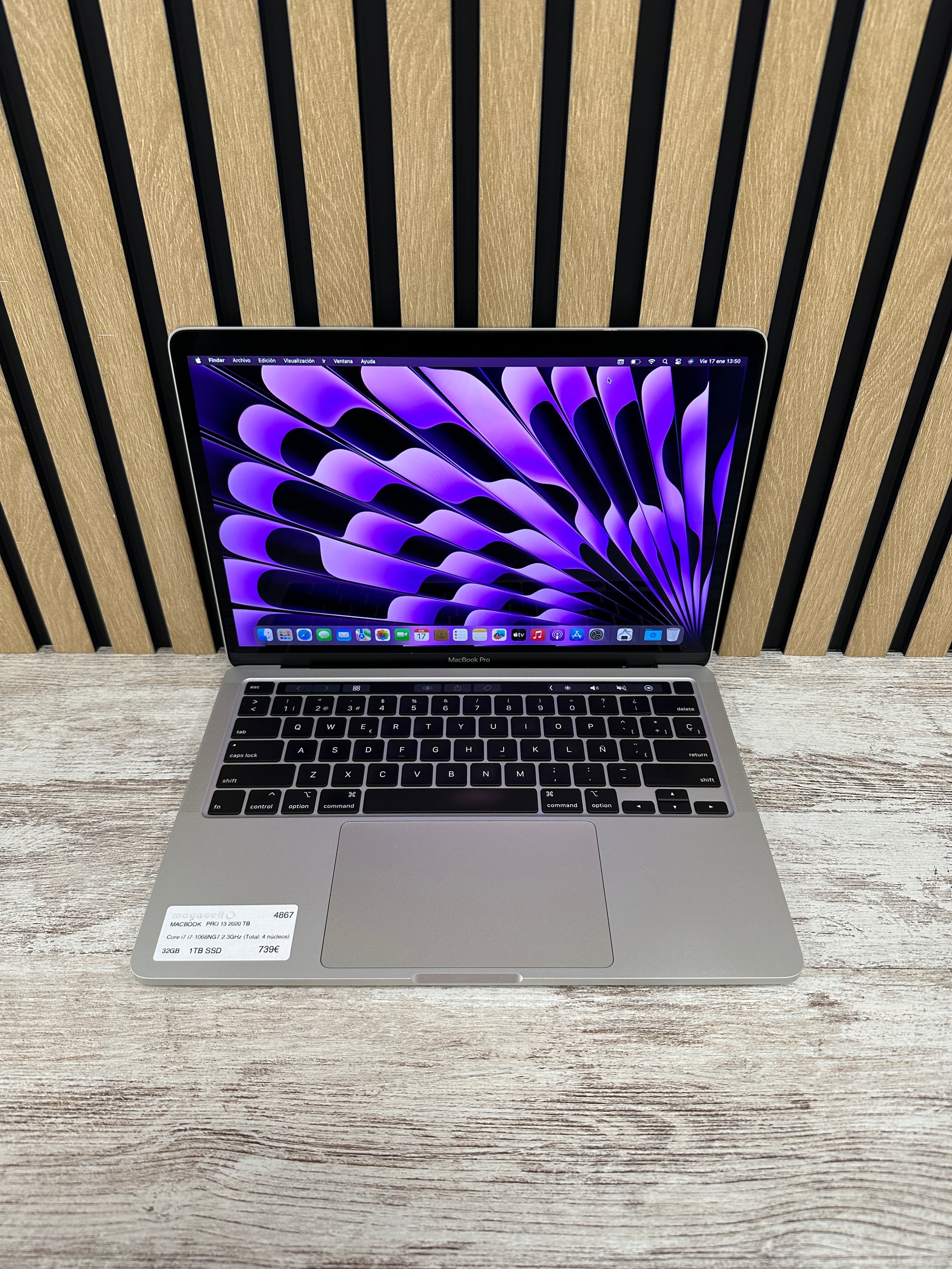 MacBook Pro 13" 2020 TB i7 32gb 1tb SSD