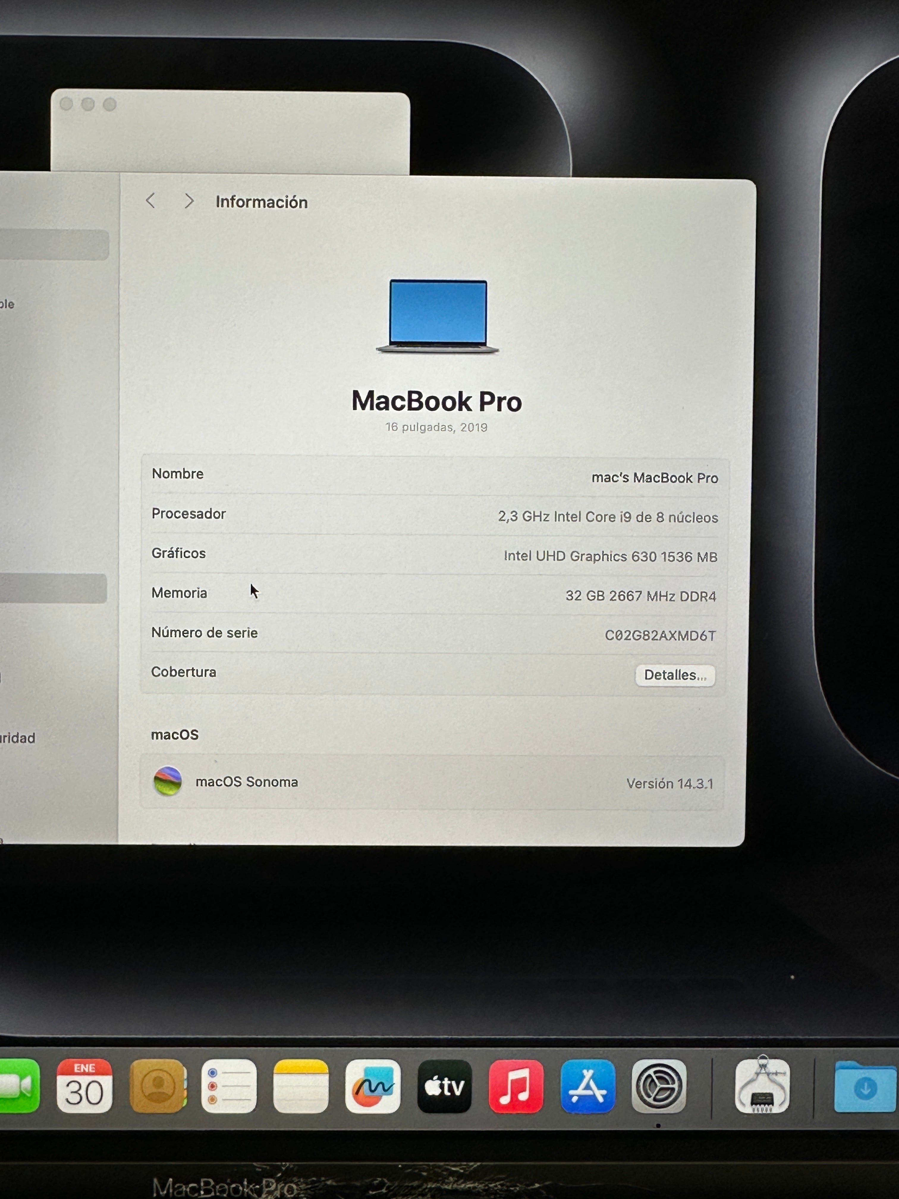 MacBook Pro 16" 2019 i9 32gb 1tb SSD