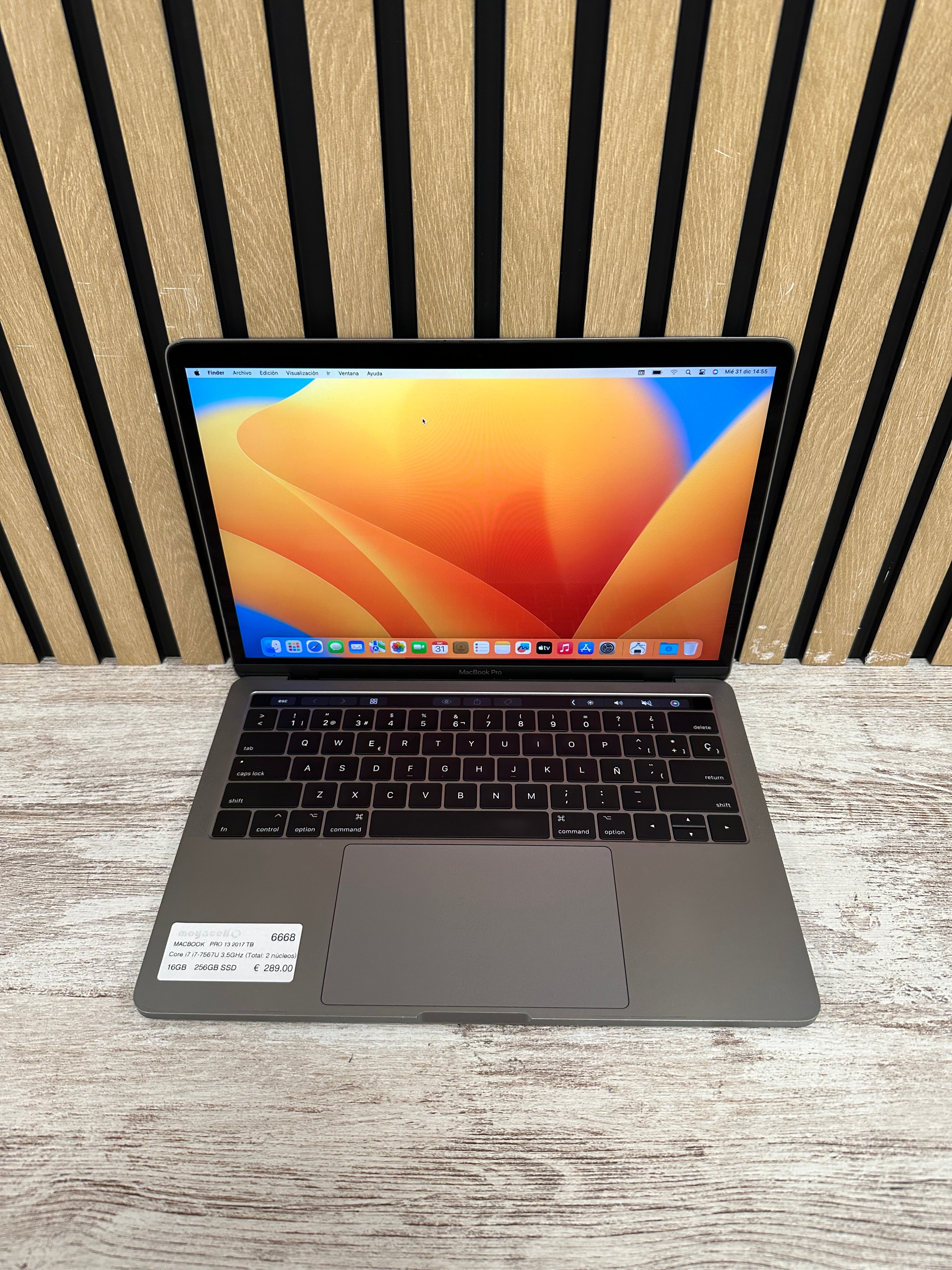 MacBook Pro 13" 2017 TB i7 16gb 256gb SSD