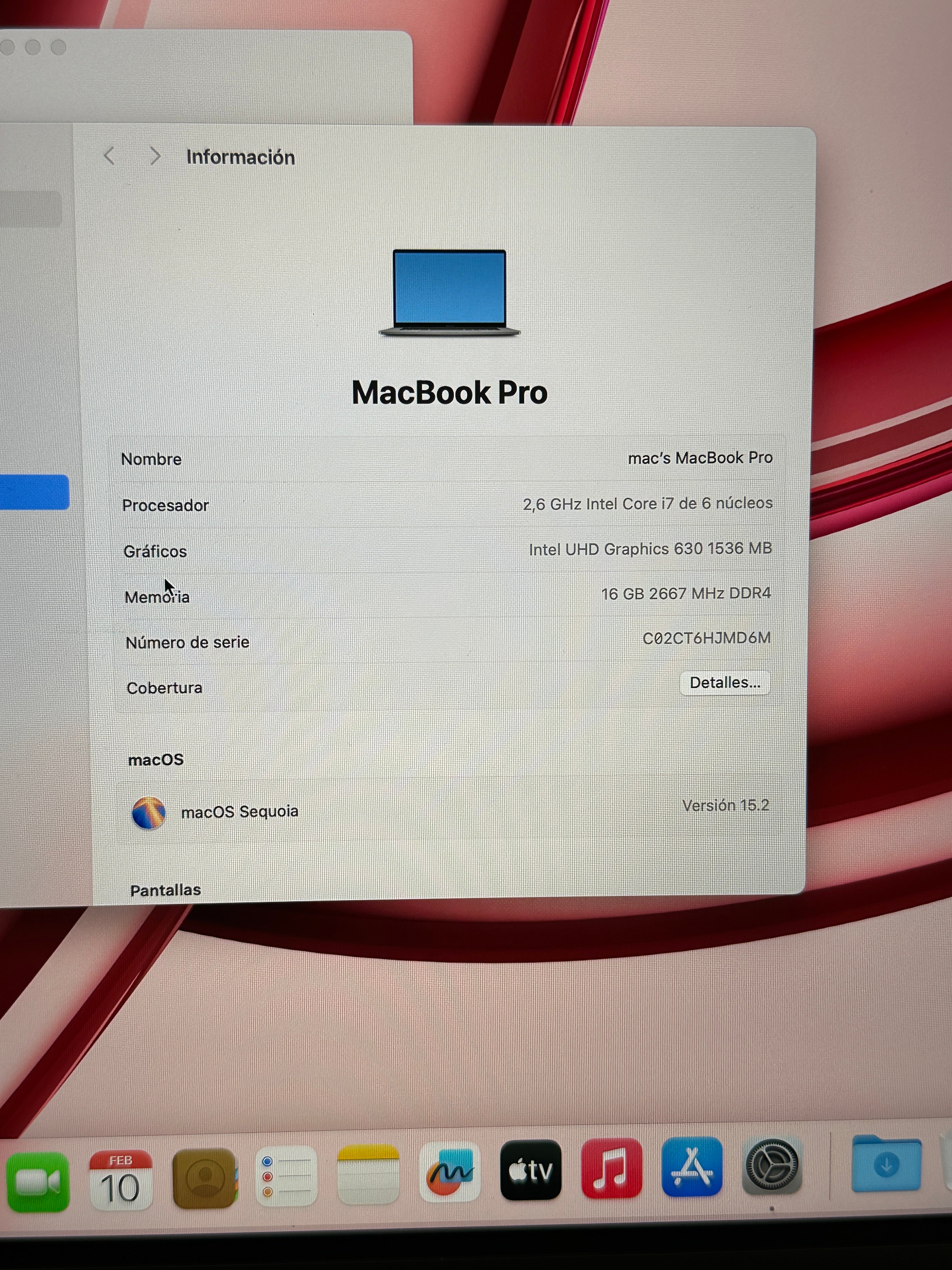 MacBook Pro 16" 2019 i7 16gb 512gb SSD