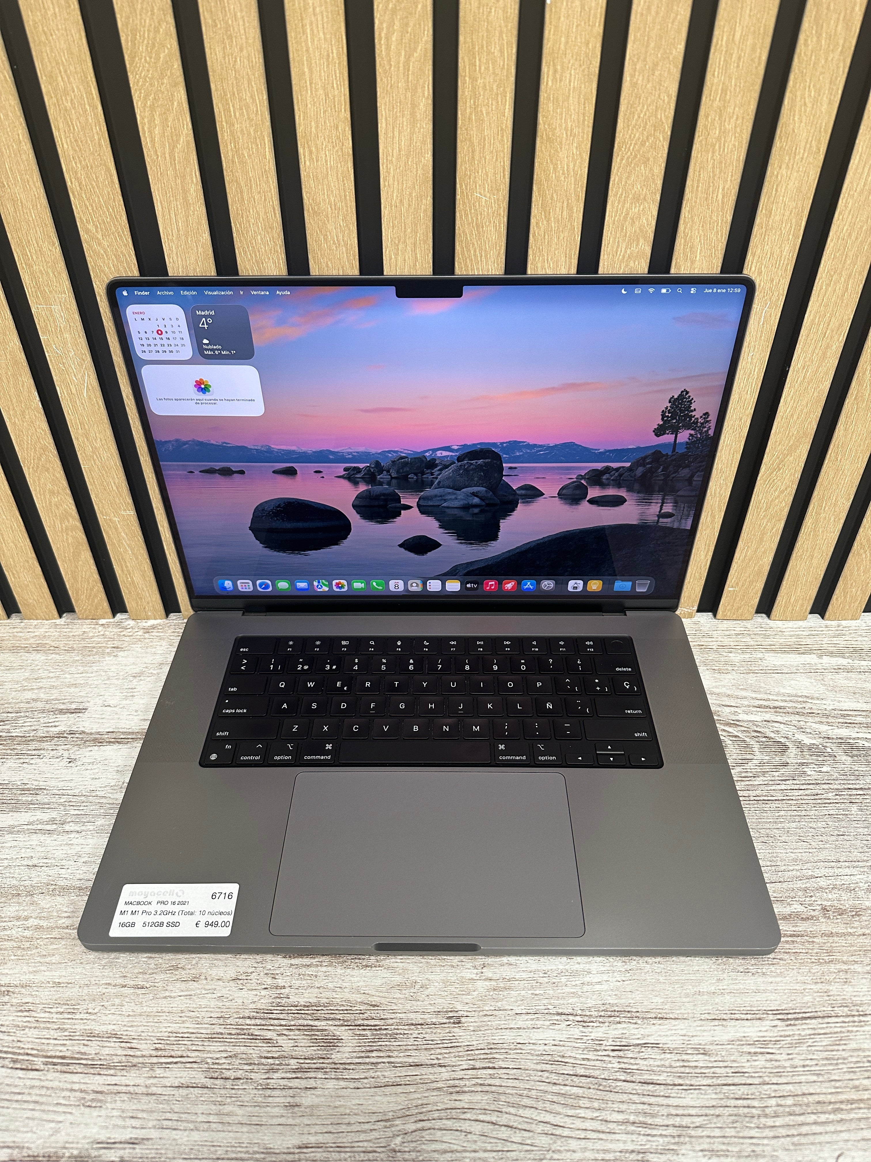 MacBook Pro 16" 2021 M1 PRO 16gb 512gb SSD