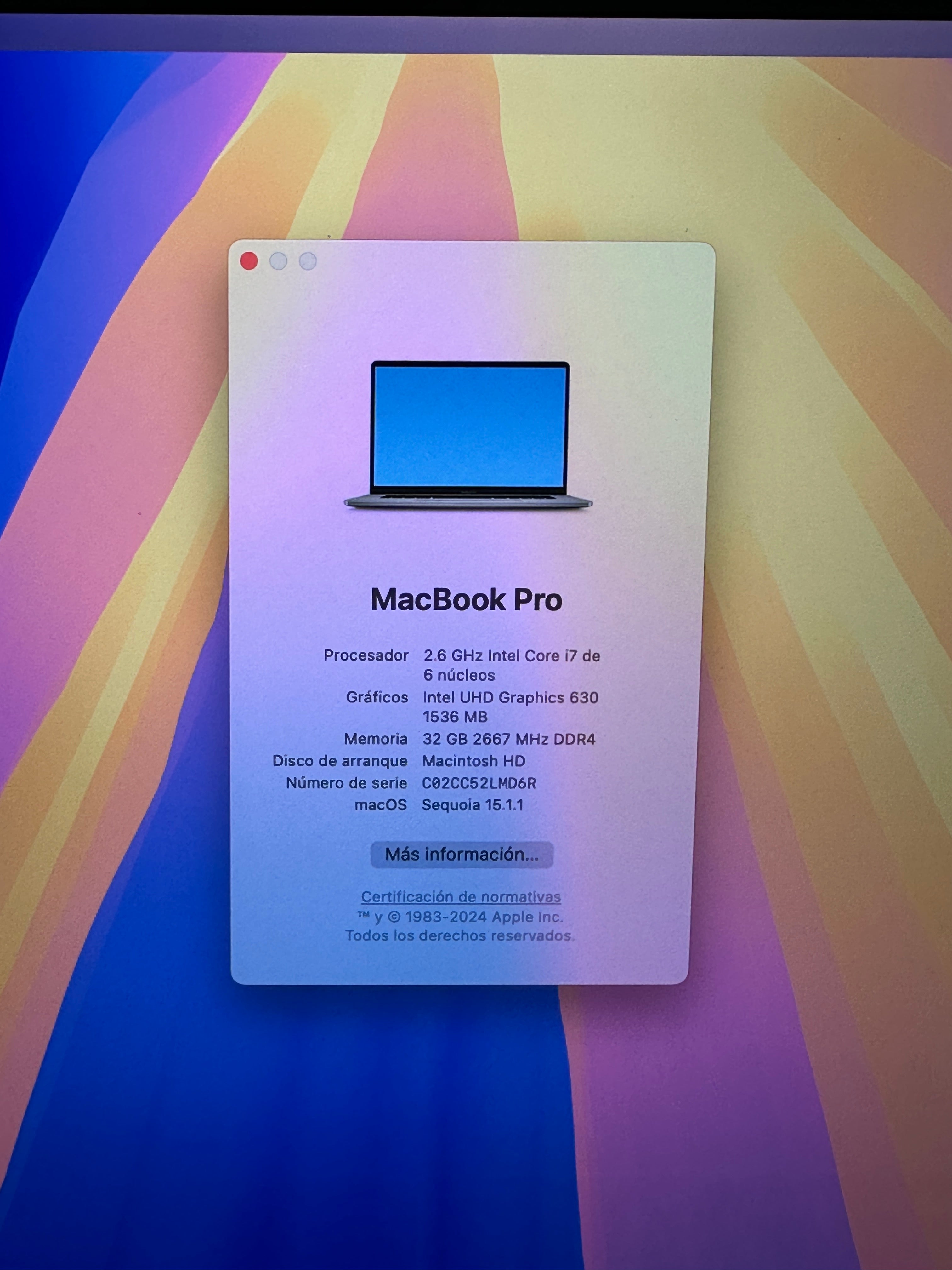 MacBook Pro 16" 2019 i7 32gb 512gb SSD