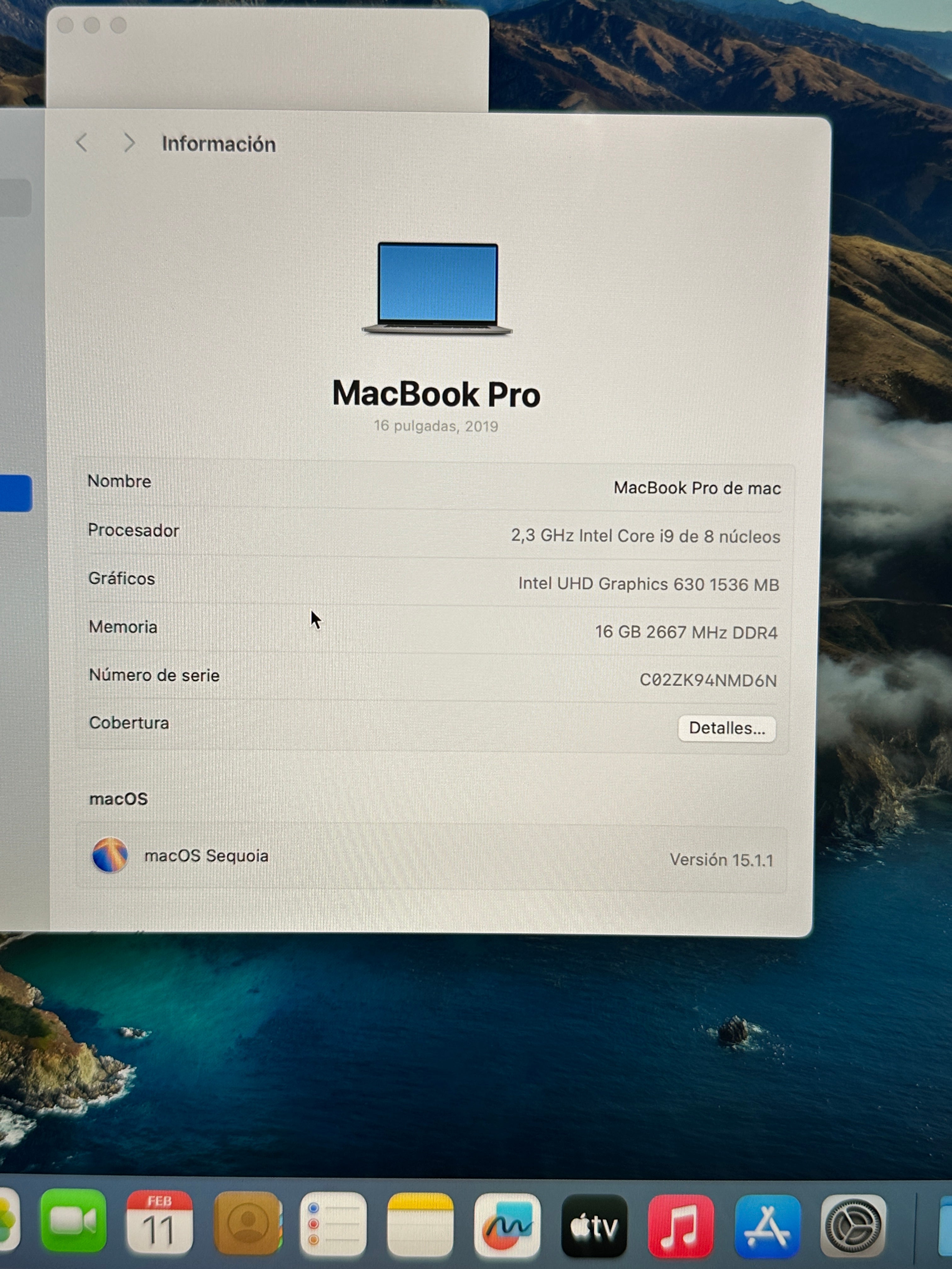 MacBook Pro 16" 2019 i9 16gb 1tb SSD