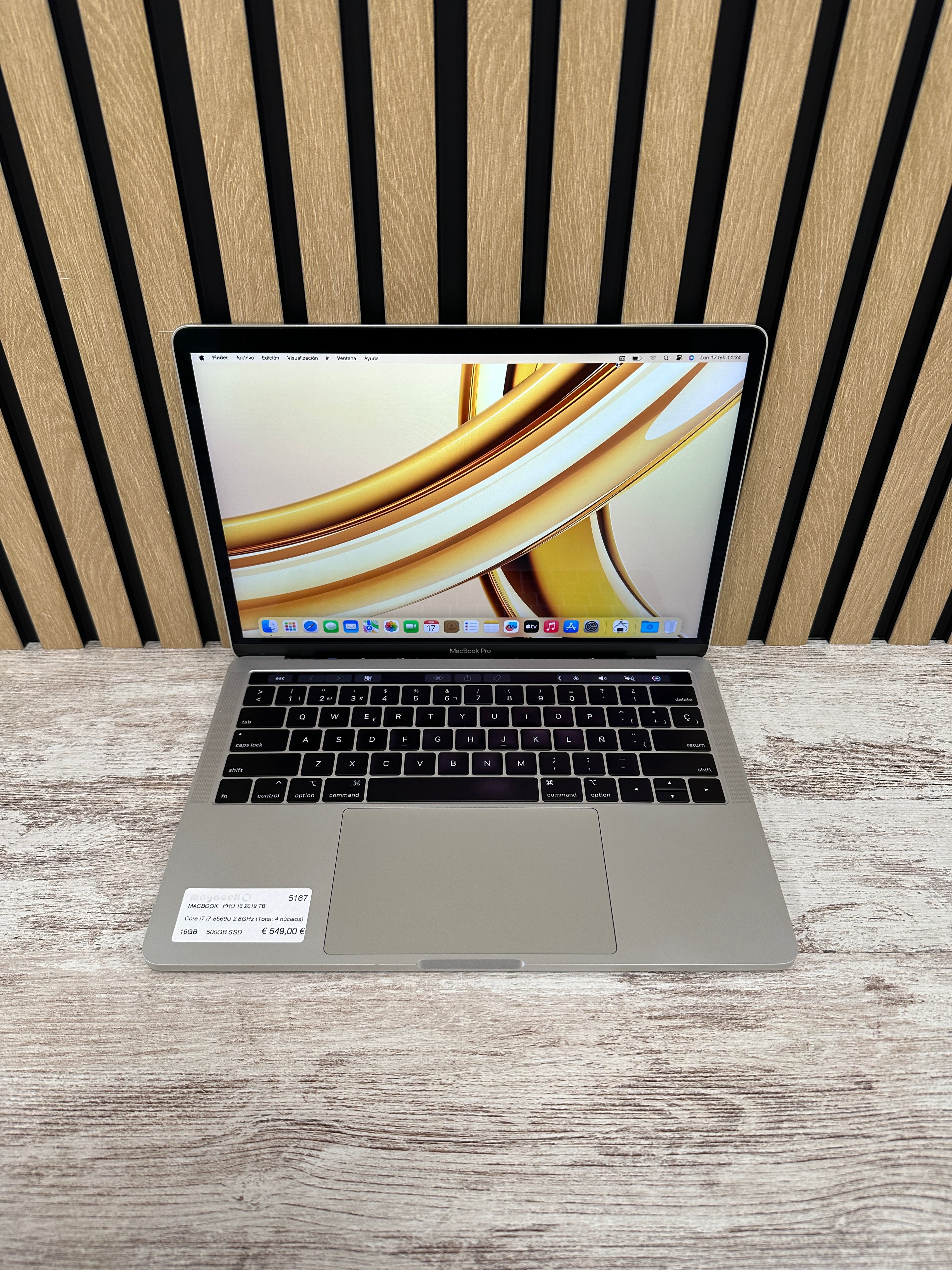 MacBook Pro 13" 2019 TB i7 16gb 500gb SSD