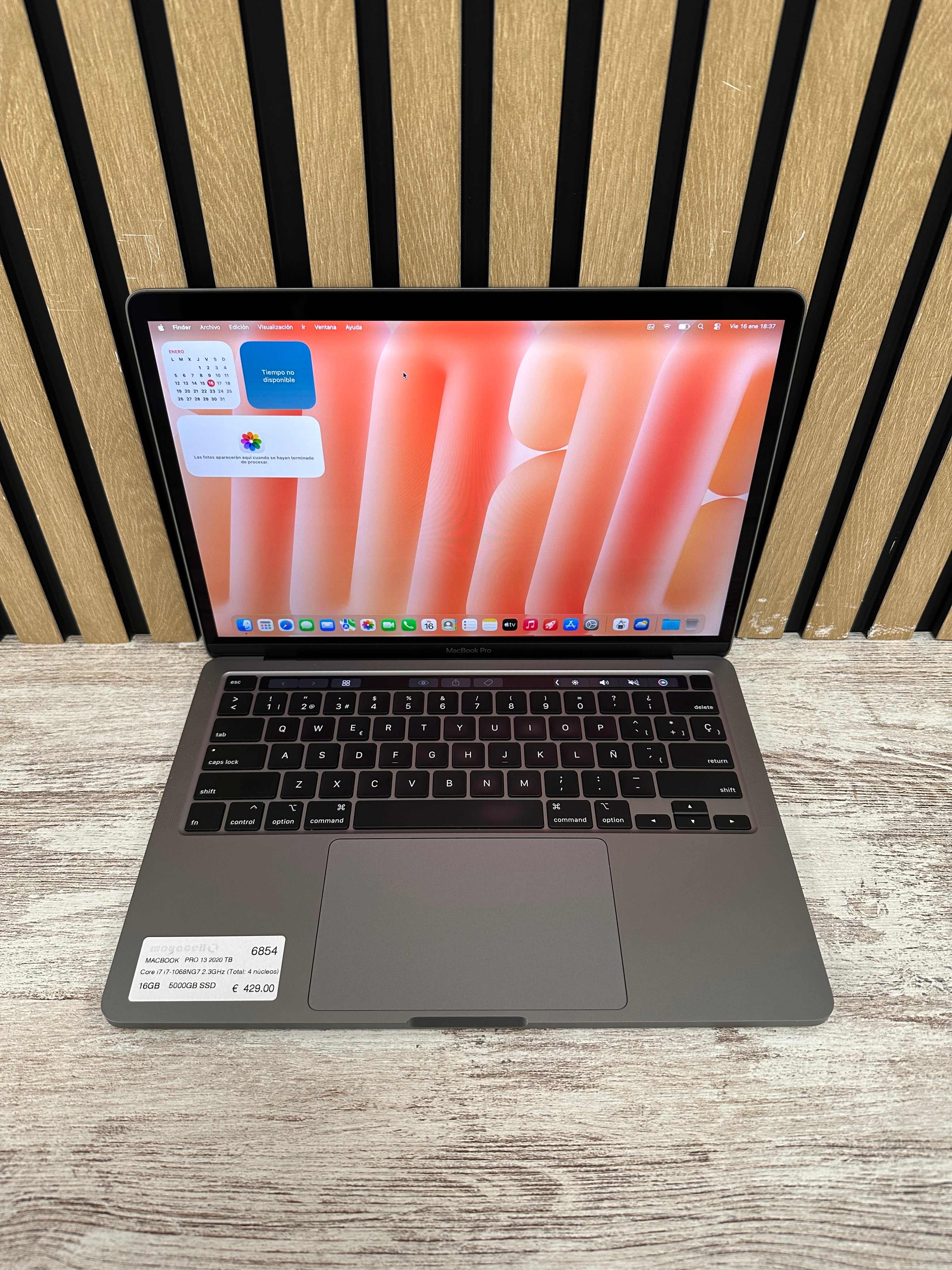 MacBook Pro 13" 2020 TB i7 16gb 500gb SSD