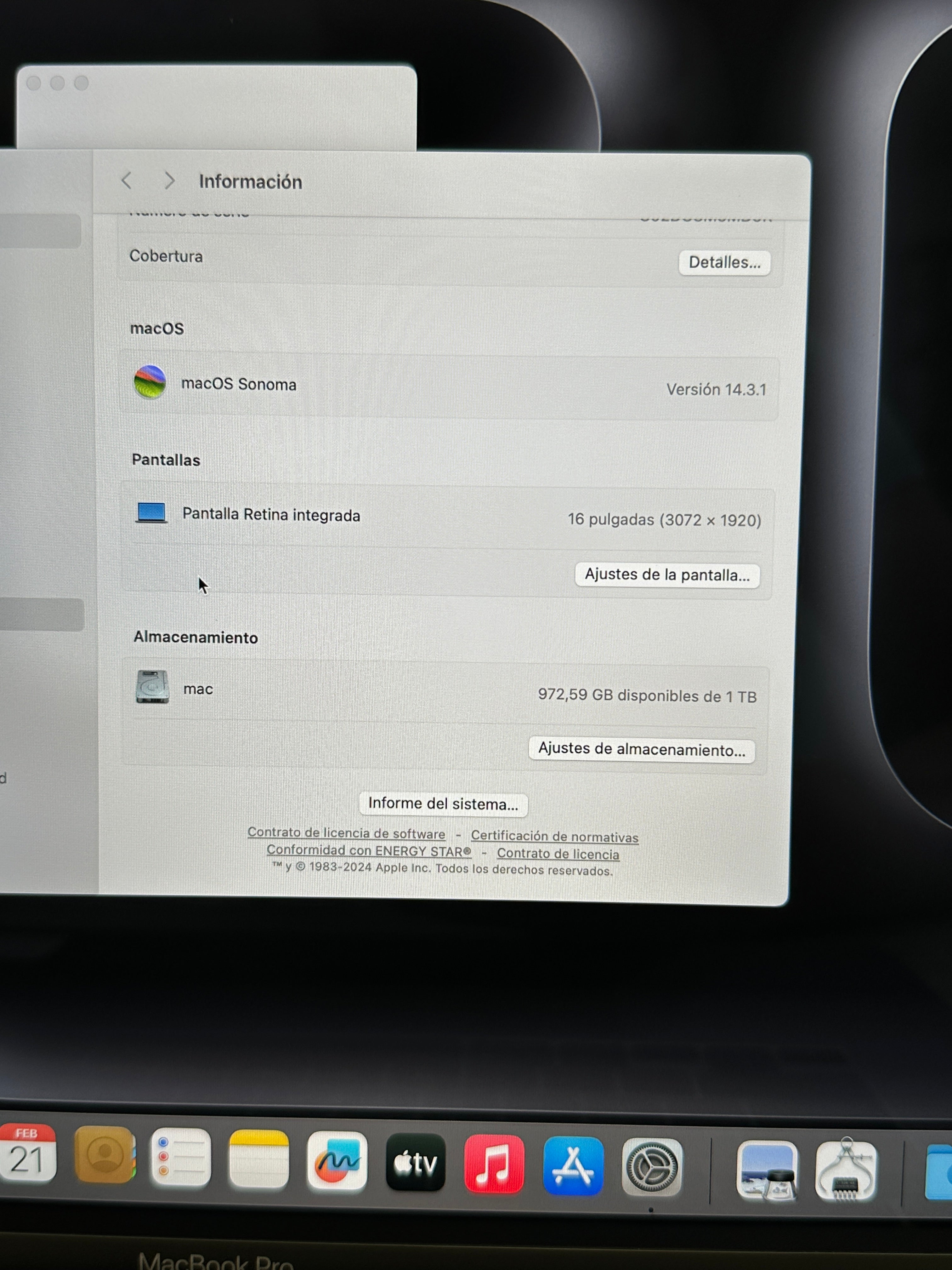 MacBook Pro 16" 2019 i9 32gb 1tb SSD