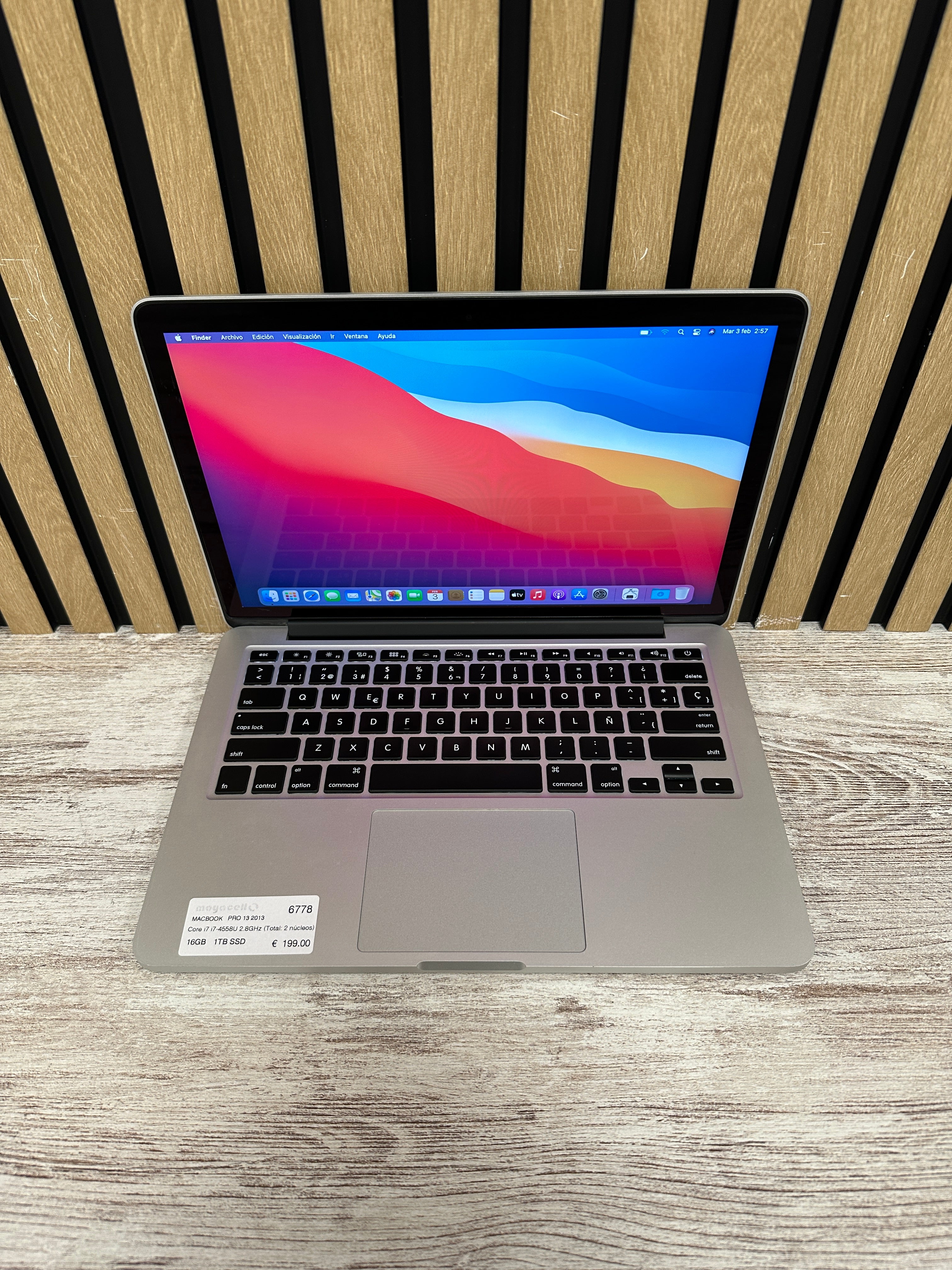 MacBook Pro 13" 2013 i7 16gb 1tb SSD