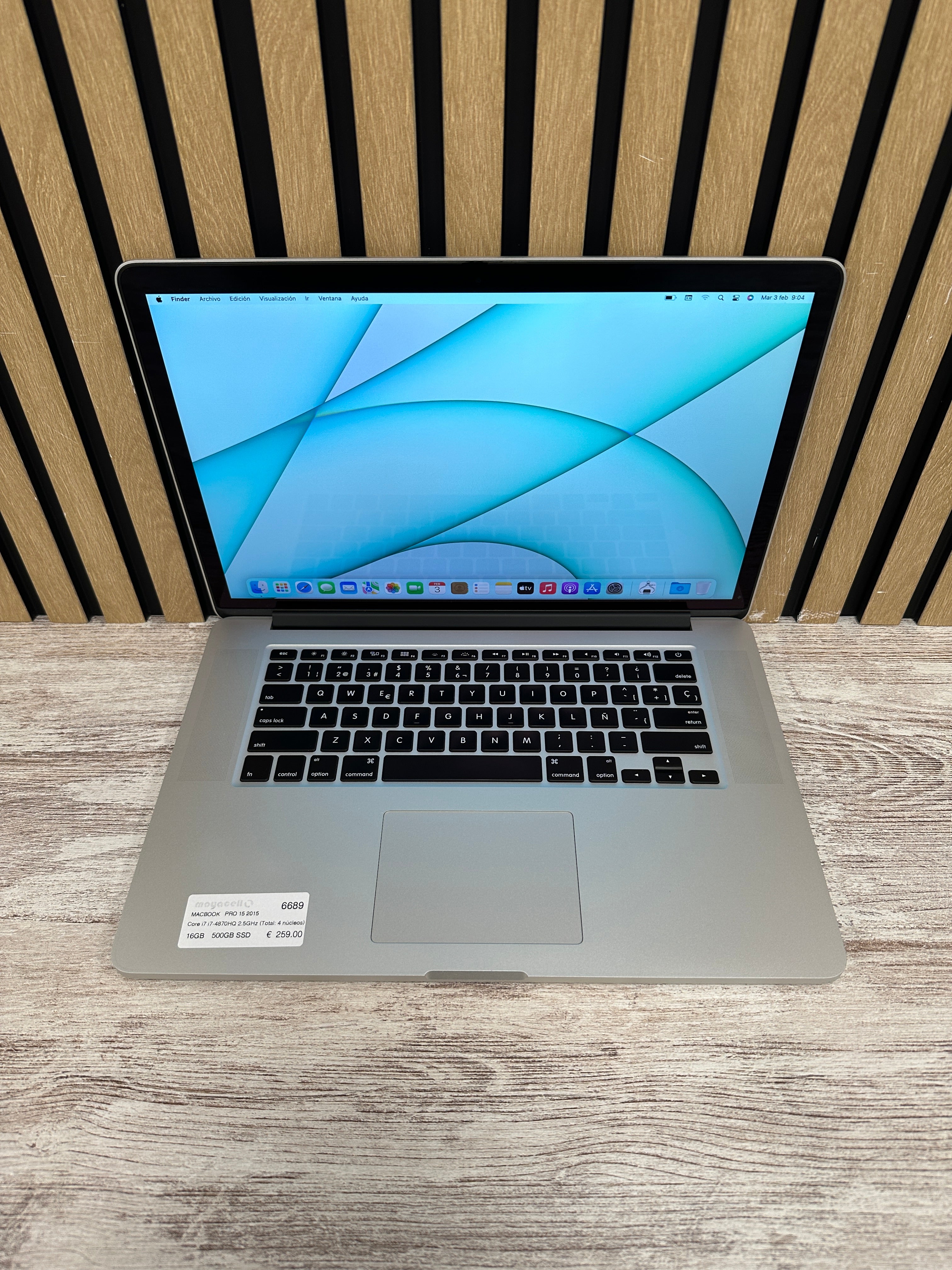MacBook Pro 15" 2015 i7 16gb 500gb SSD