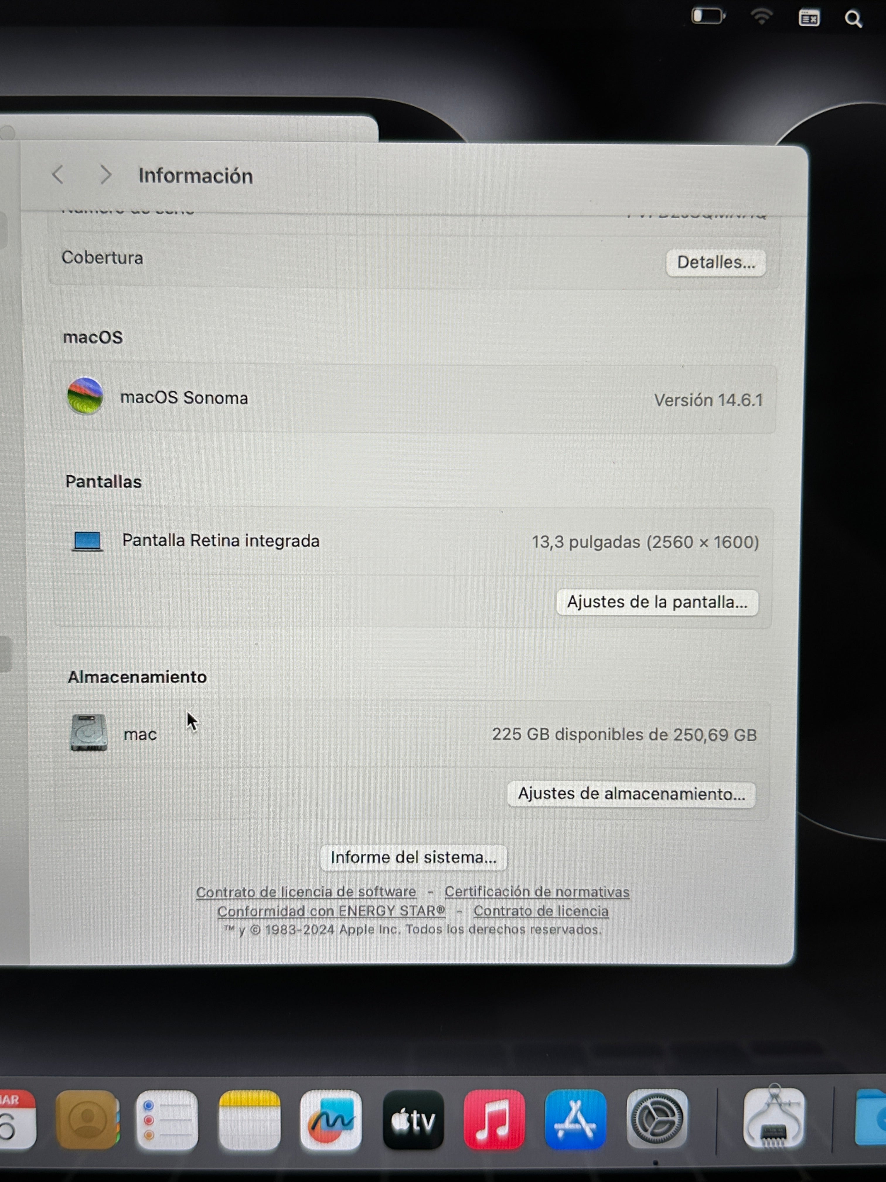 MacBook Air 13" 2020 i3 8gb 256gb SSD